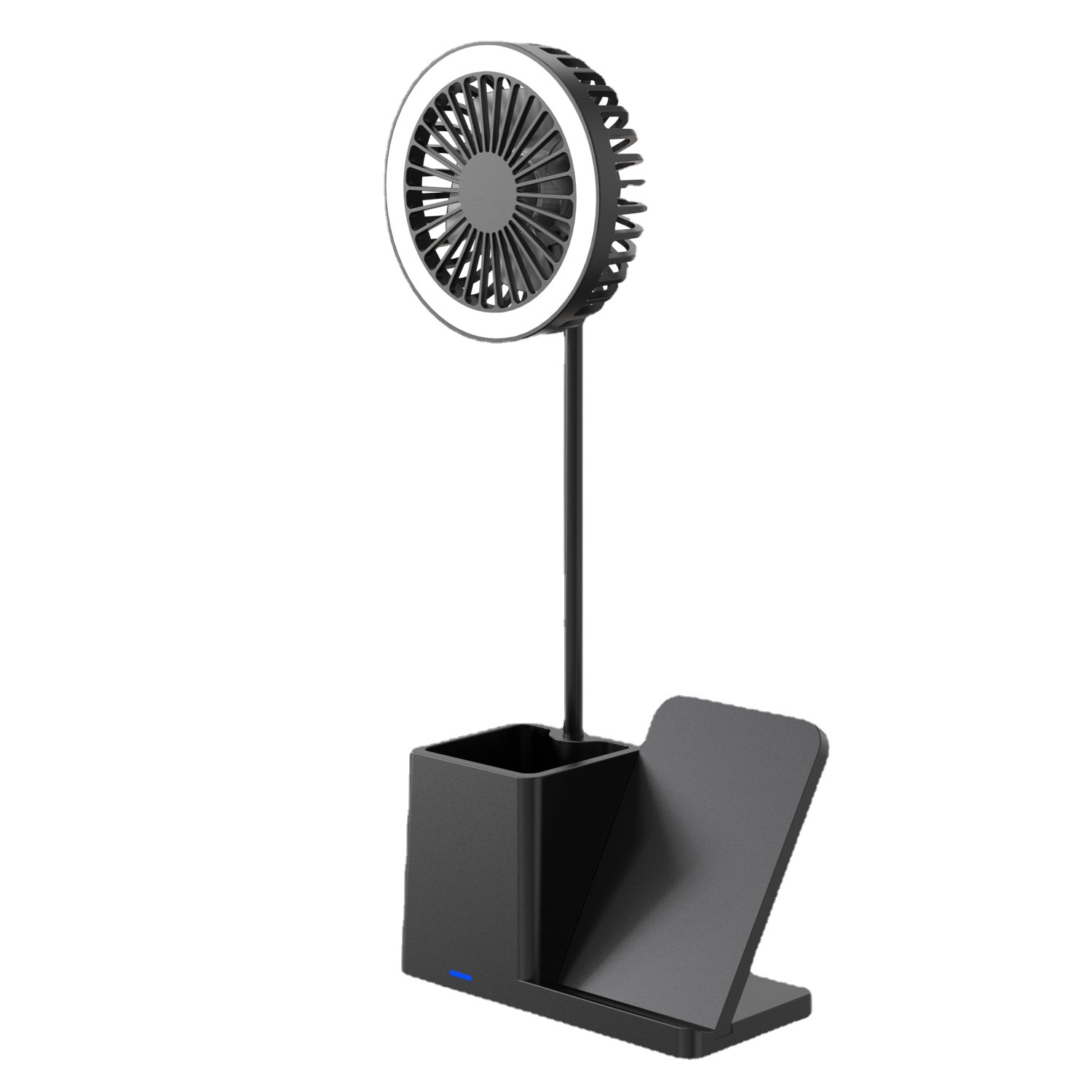 Competitive price smart LED lamp wireless charger with fan 4 in 1 15W fast wireless charging with eye protection desk lamp fan