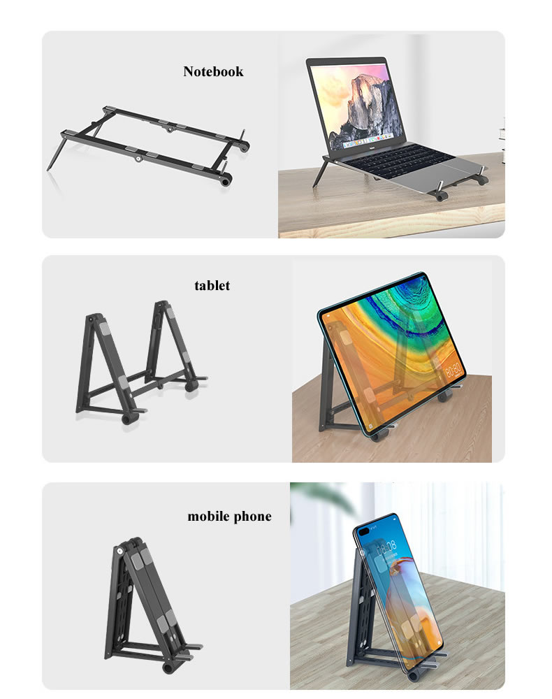 Portable adjustable foldable 3 in 1 amazon hot selling clear laptop stand