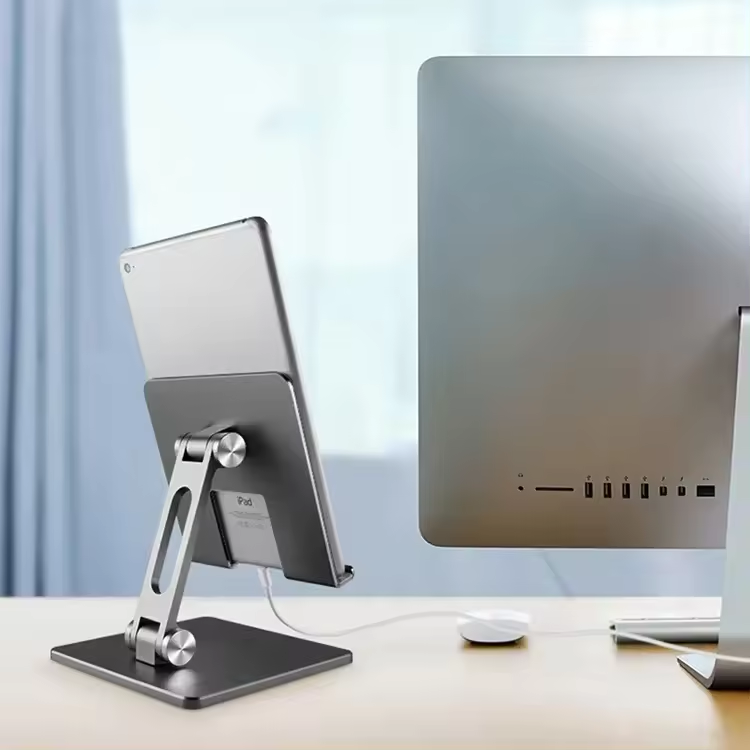 New Desktop multifunctional aluminium laptop stand foldable portable adjustable laptop holder with 360 degree rotation