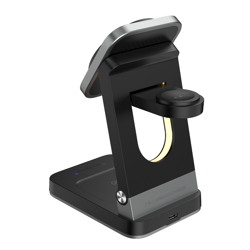 Wireless Foldable 3 in 1 Magnetic Charger 15W Fast Quick Charging Stand Station For iPhone Airpods iWatch