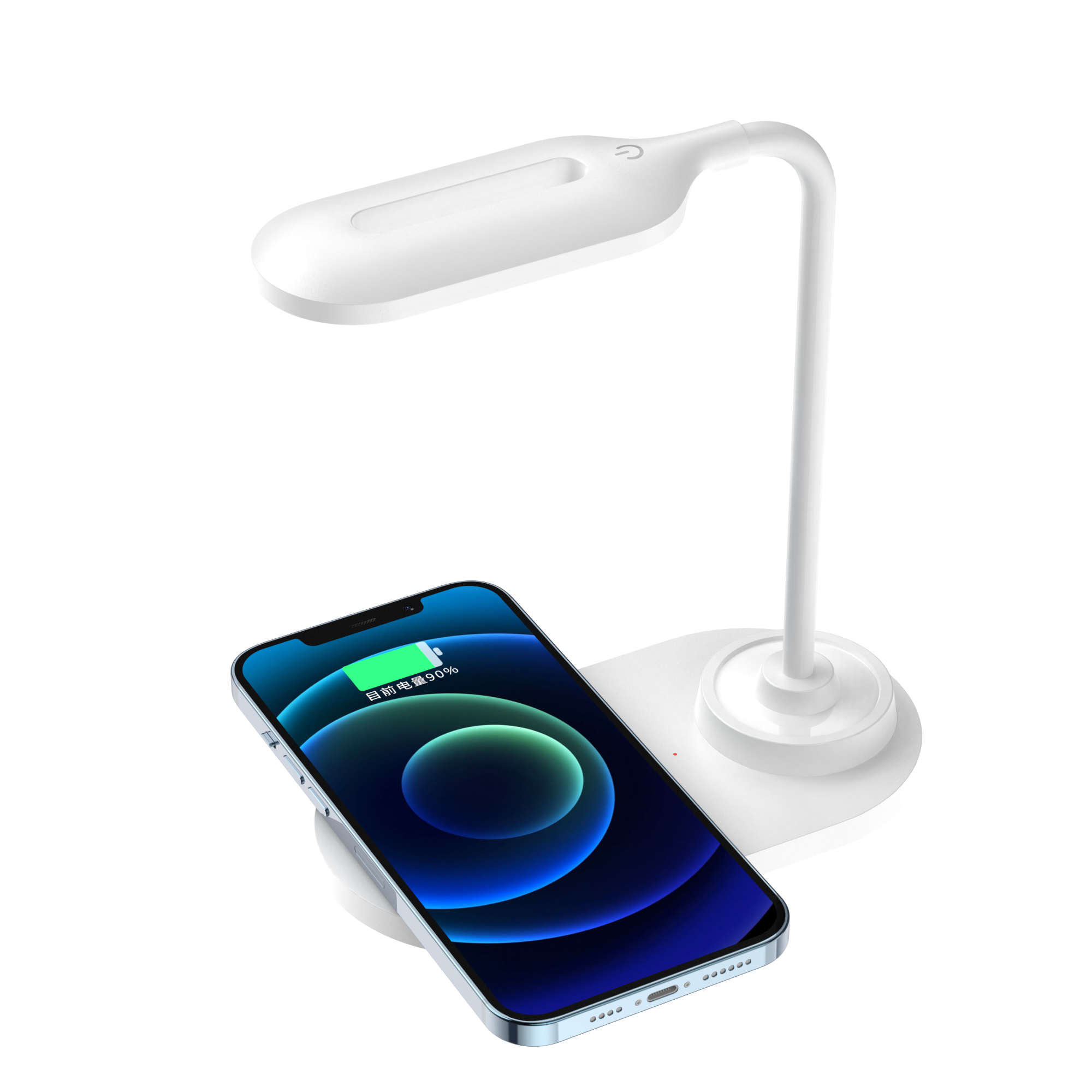 15W LED Modern Bed Side Lamp Table with Wireless Charger Eye Protect Light USB Folding Wireless Charging Table Lamp