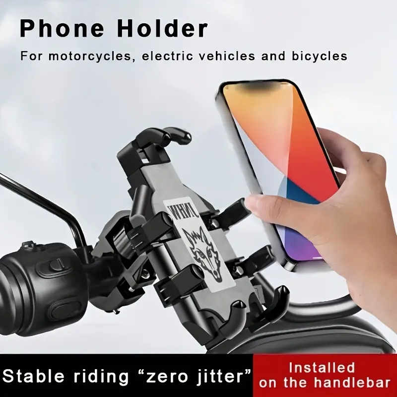 8 Claws Universal Phone Holder Cycling Phone Holder For Motorcycles, Electric Scooters And Bicycle Handlebars with Secure Lock