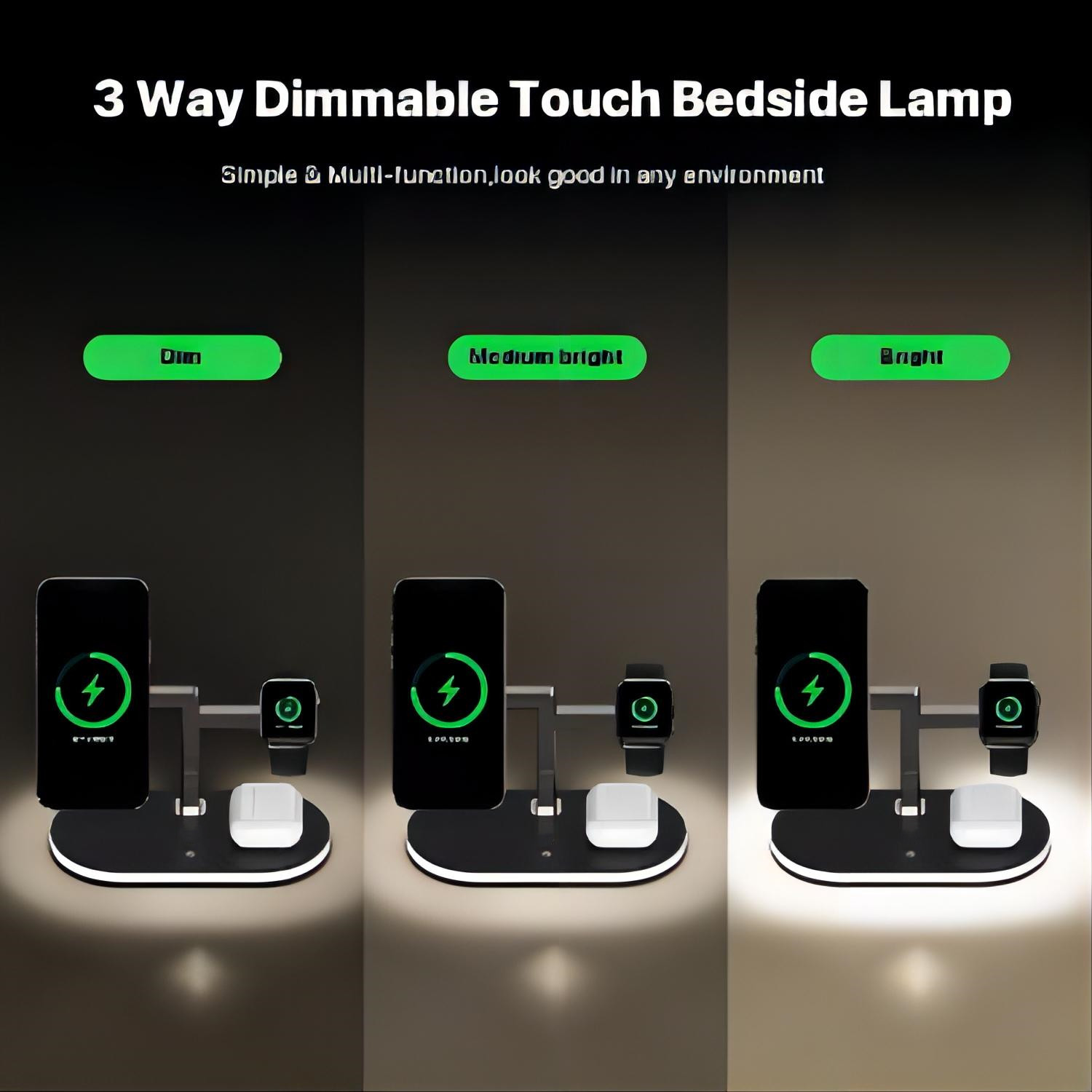 New Design Fast Charging Station 15W Multifunctional Charging Stand Magnetic 5 In 1 Wireless Charger For iPhone 12,13,14