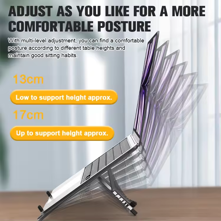 Smallest Size X-Shaped Design Laptop Stand for Desk, Adjustable Foldable Aluminum Laptop Stand for MacBook, Laptops, Notebook