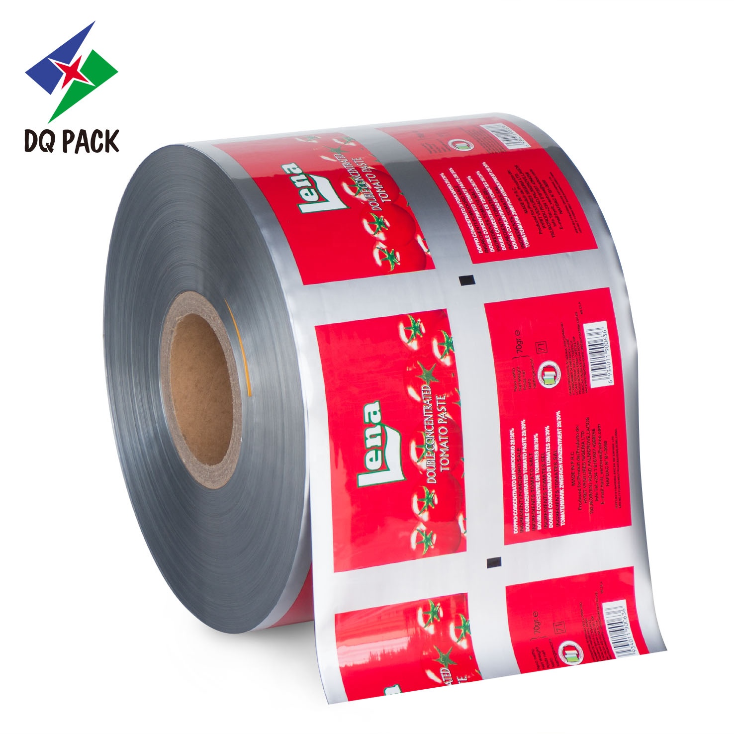 DQ PACK Made in China aluminum foil laminated plastic film roll for tomato sauce