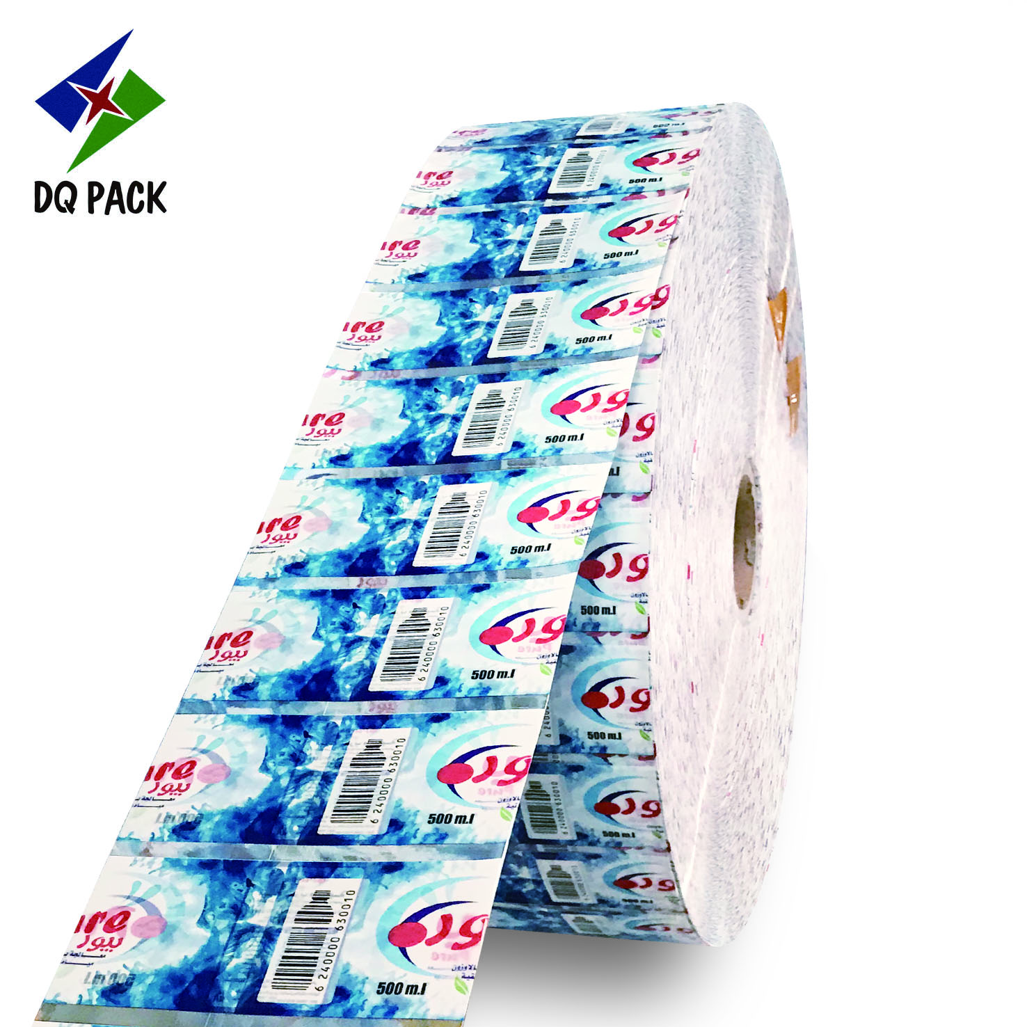 DQ PACK Heat Shrinkable PVC Shrink Sleeve For Water Bottle Label
