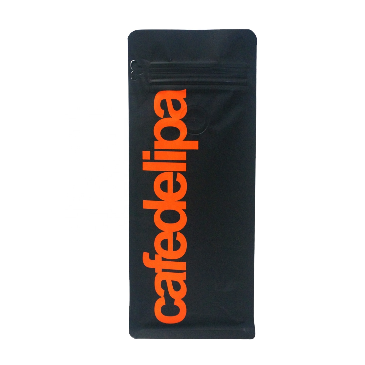 stand up customized matte frosted printing zipper pouch flat bottom coffee bag with valve pouch supplier
