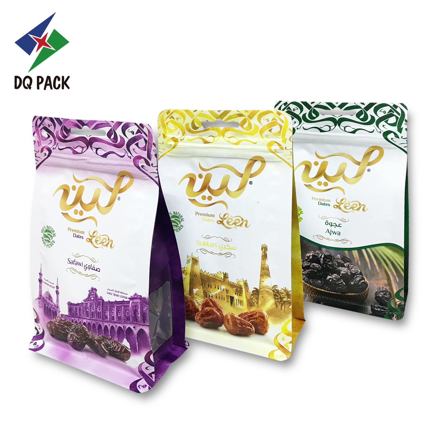DQ PACK High grade matte quad seal pouch for  food packaging pouch supplier