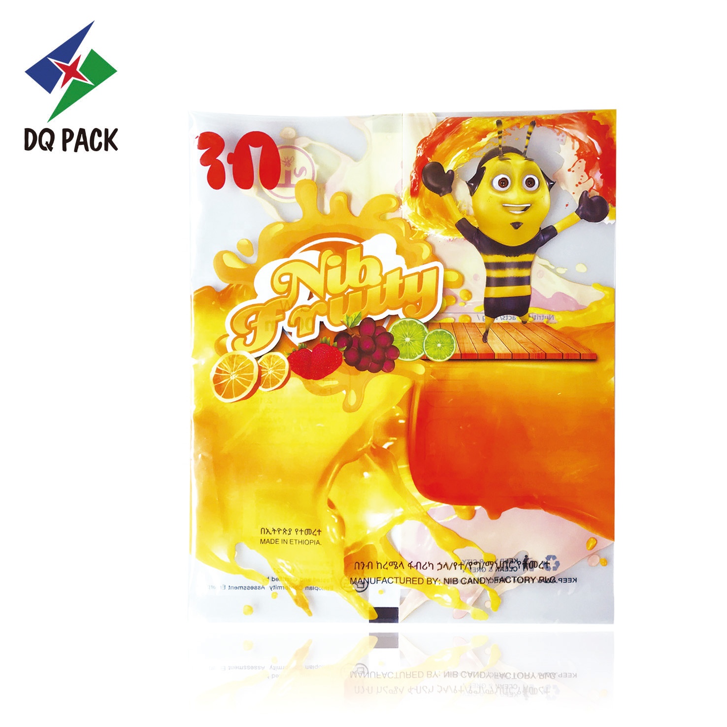 DQ PACK Custom Printed Mylar Bag  Plastic Packaging for Halvah Candy Packaging