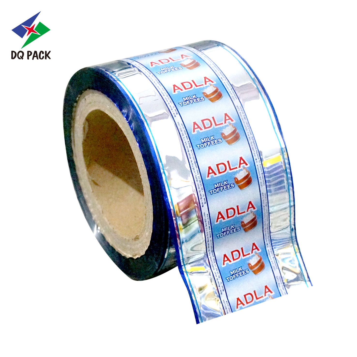 DQ PACK Custom Printed Candy Chocolate Pet Twisted Film Packaging Film  Roll Stock Film For  Tuffees