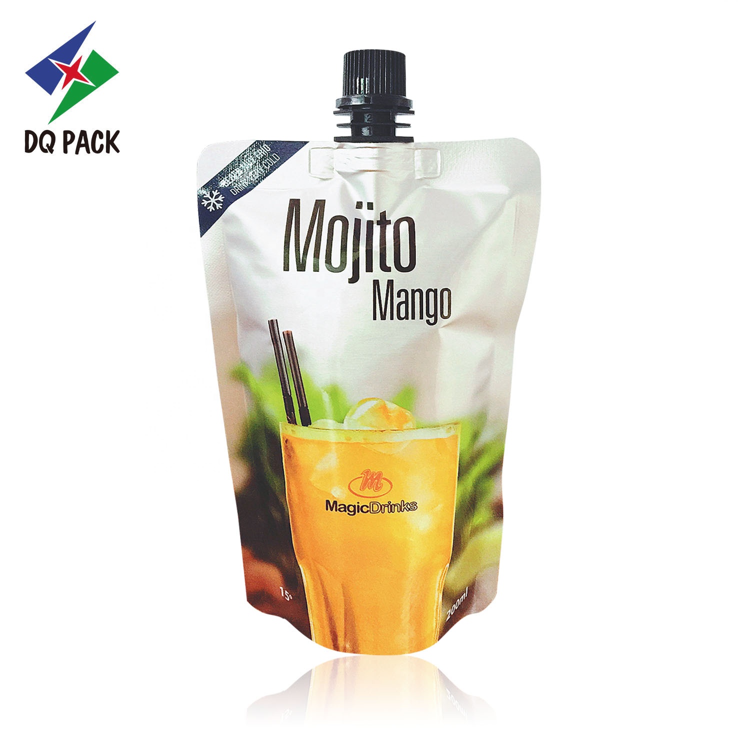 Customized printing 250ml Stand up pouch with spout for drinking Wine plastic pouch packaging bags