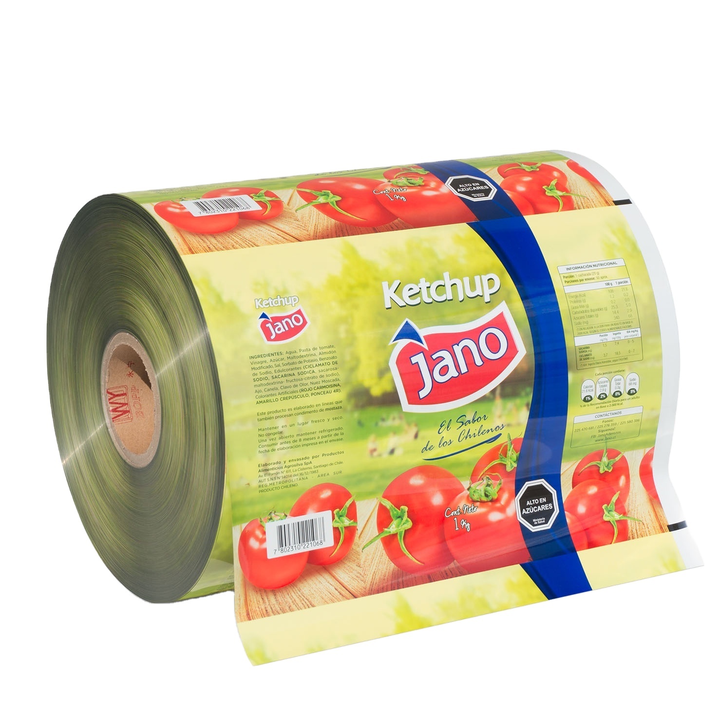 Cheap flexible packaging material tomato paste plastic film roll for packing paste