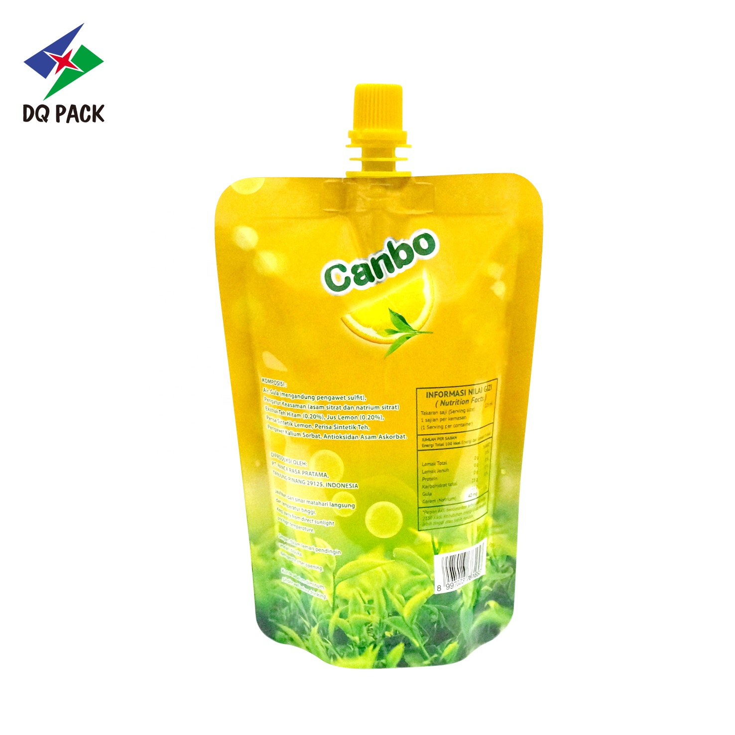 DQ PACK China Supplier Eco Friendly Juice Beverage Plastic Mylar Bag  Aluminum Foil Stand up pouch doypack with spout