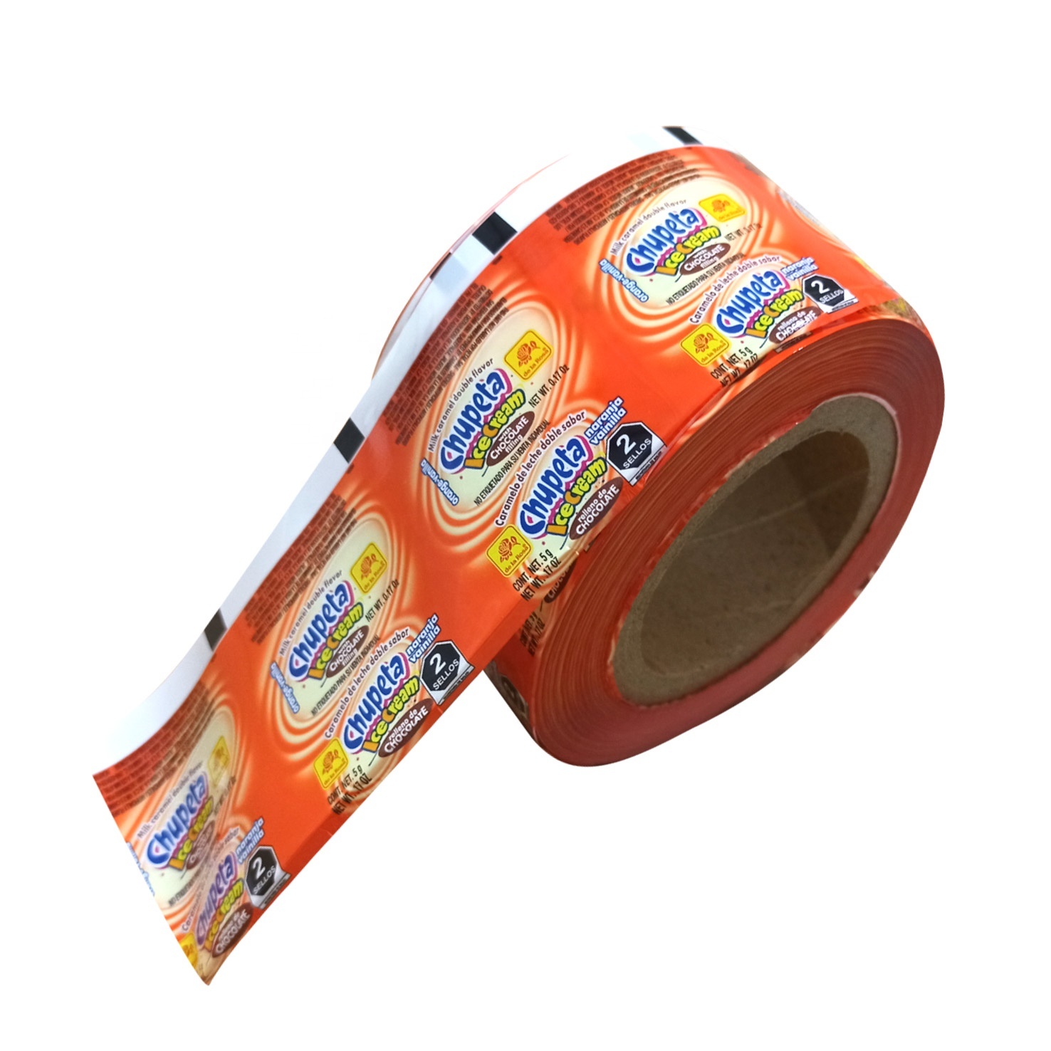 Hot Sales Laminated Metalized plastic pouch Candy Biscuit Ice Cream Dried Fruits Other Packaging Material Roll Film