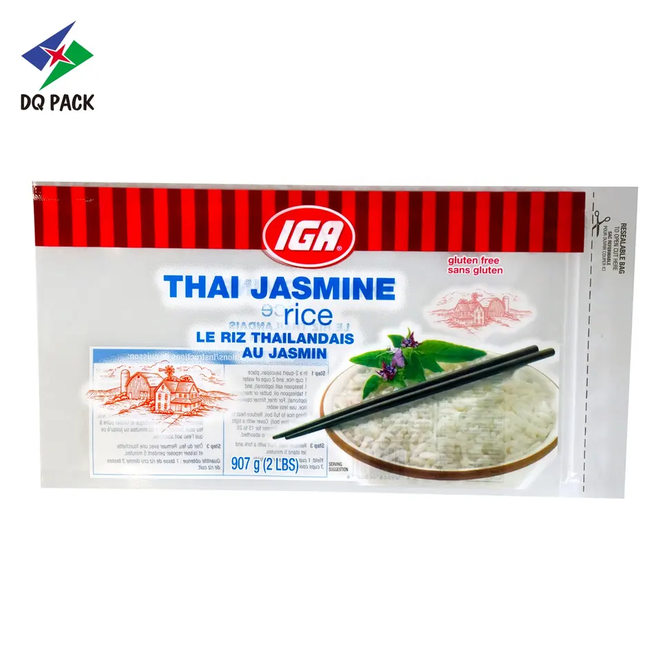 Factory Price Laminated Moisture Proof Rice Packaging Bags with Handle