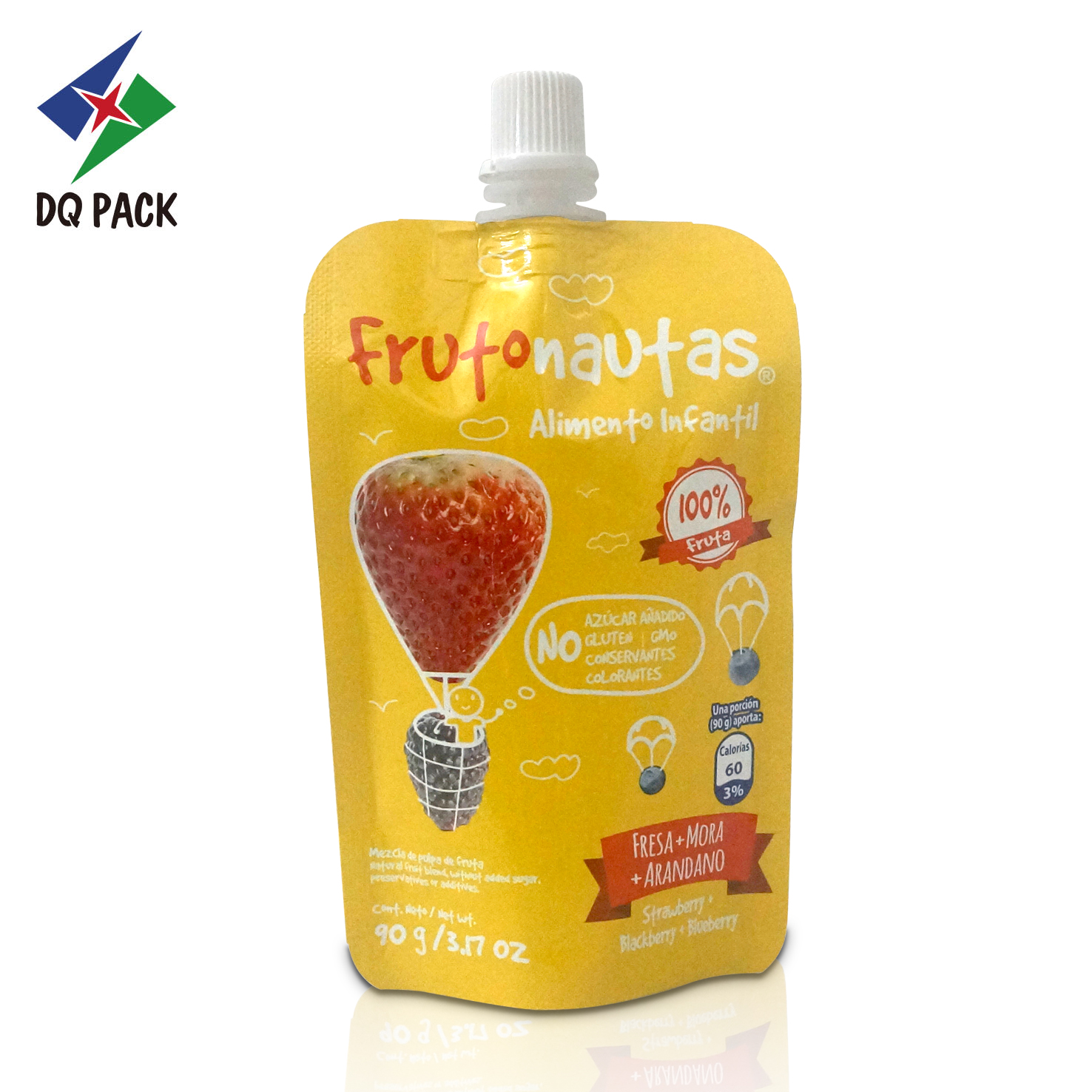 DQ PACK Juice Packaging Bag Gualapack Spout Pouch Stand Up Bag With Spout For Jelly Milk