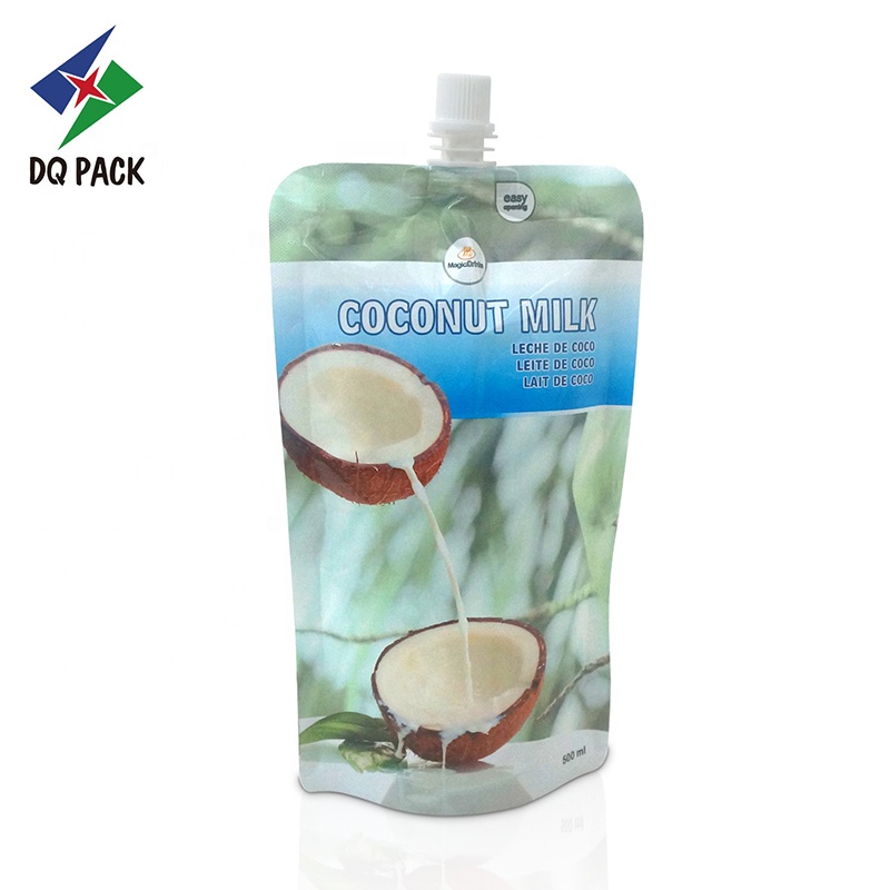 Fashionable Printing Style Stand Up Coconut Milk Pouch