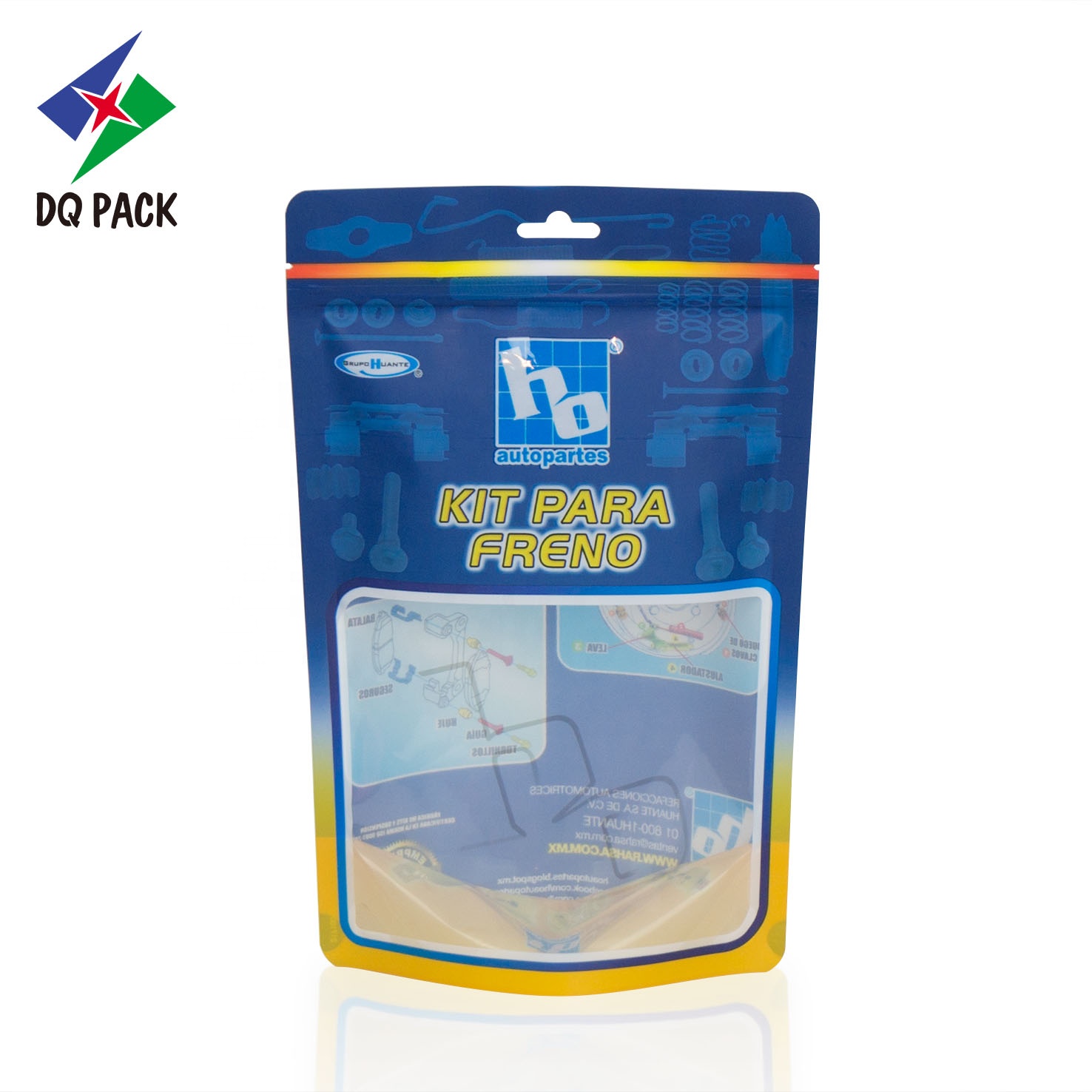 DQ PACK High Barrier Alox PET Soup Retort Stand Up Pouch With Window