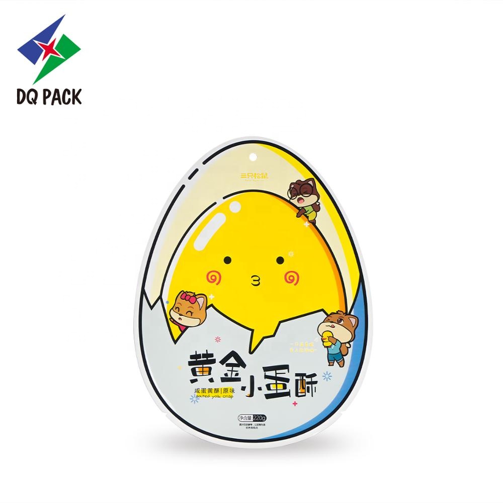 Customized Security Plastic Oval Shaped Food Pouch Food Grade for Snack Packaging Bag Doypack