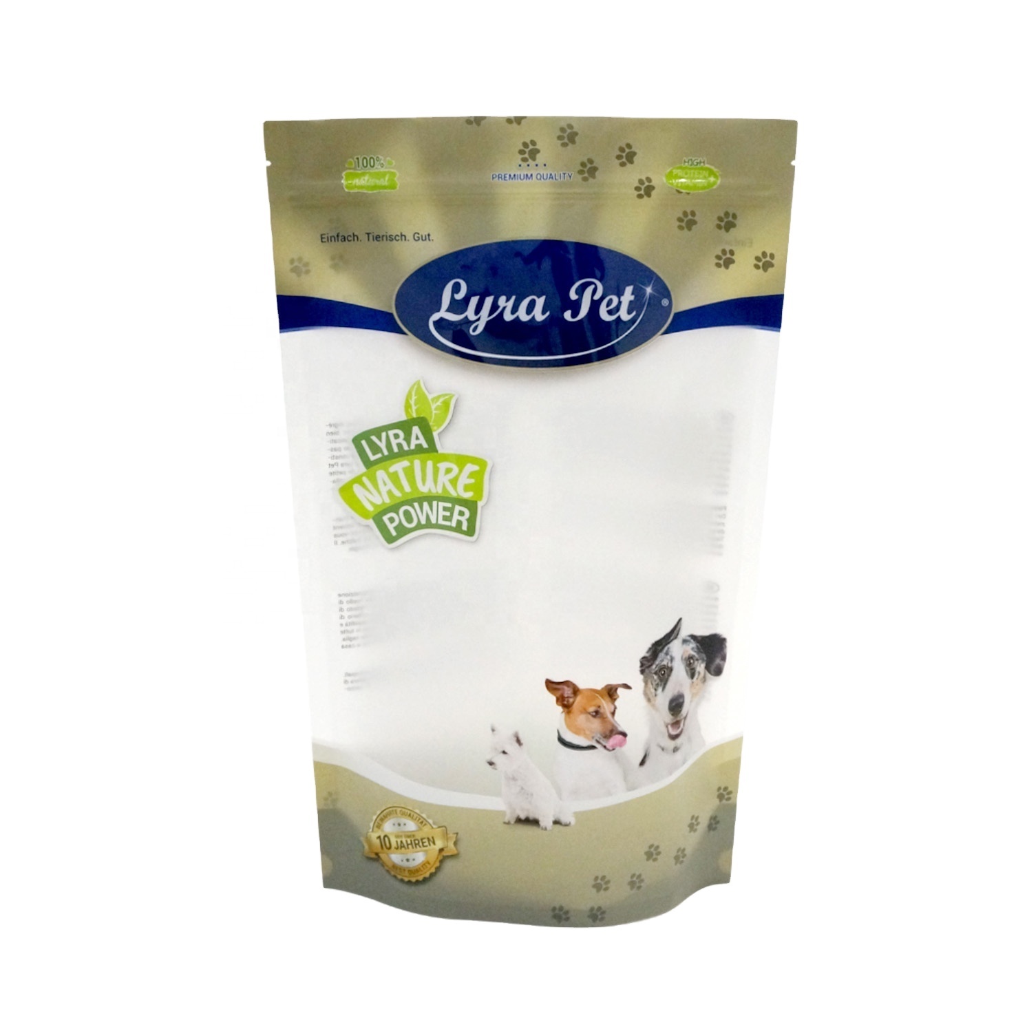 DQ PACK Resealable  Packaged Pet Food  pouch  with zipper