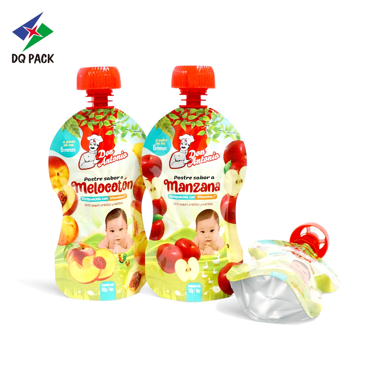 DQ PACK Jelly Bag Company China stand up baby food  energy drink  liquid spout pouch bag For milk