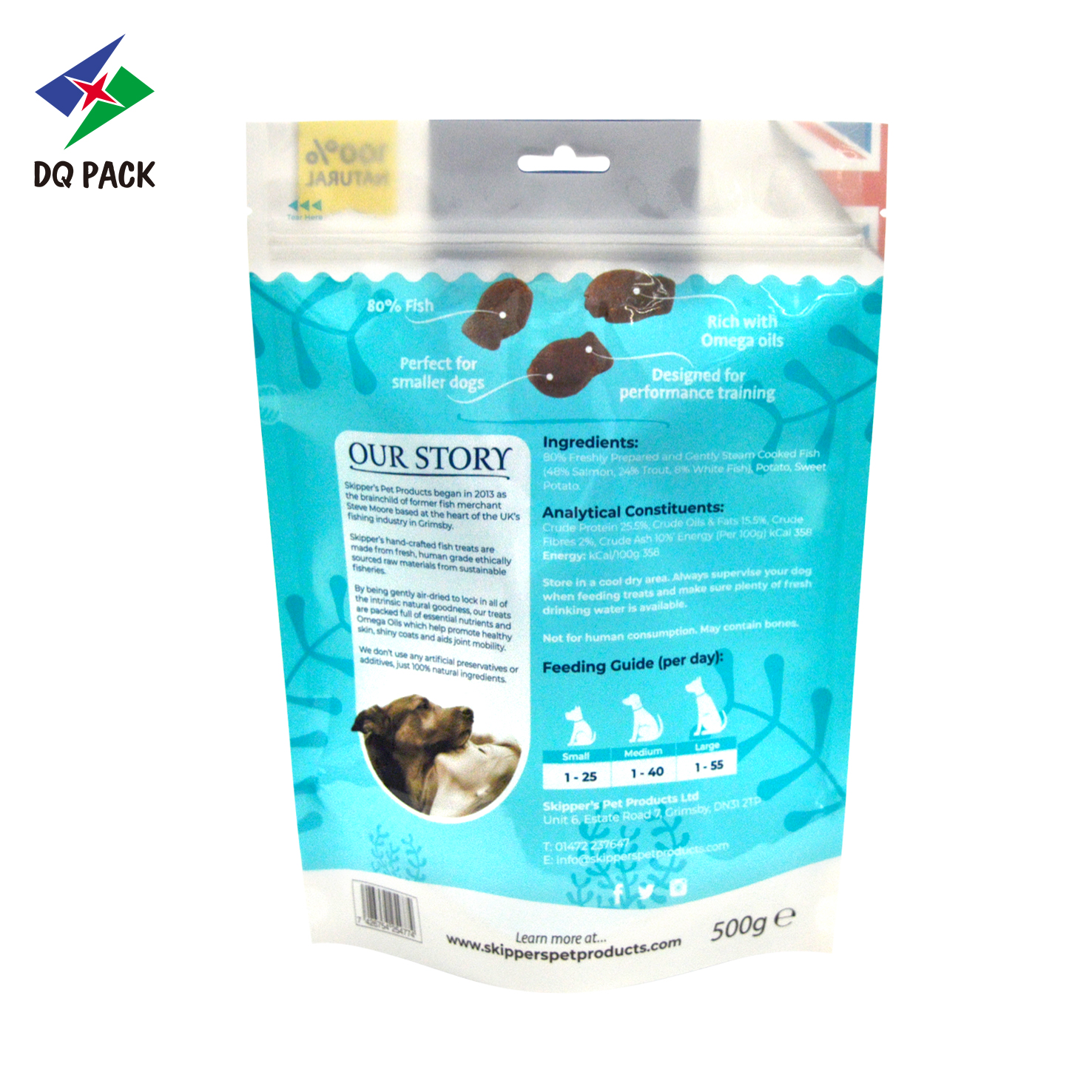 DQ PACK China Wholesale Free Sample Pet Food Zipper Bag Recyclable Stand Up Bag Ziplock Pouch