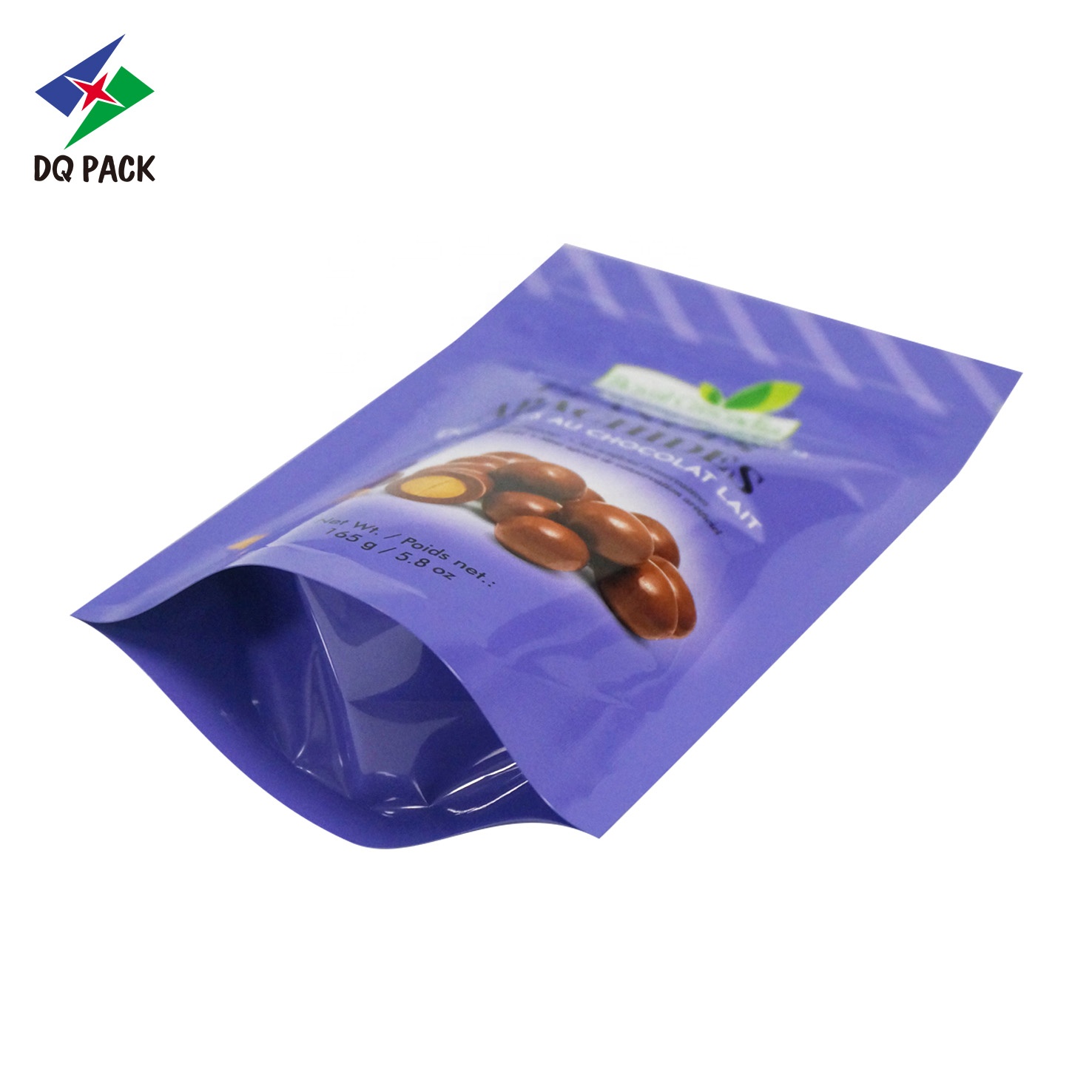 DQ PACK OEM Design Stand Up Pouch Nuts Packaging Bag Snacks Zipper Bag