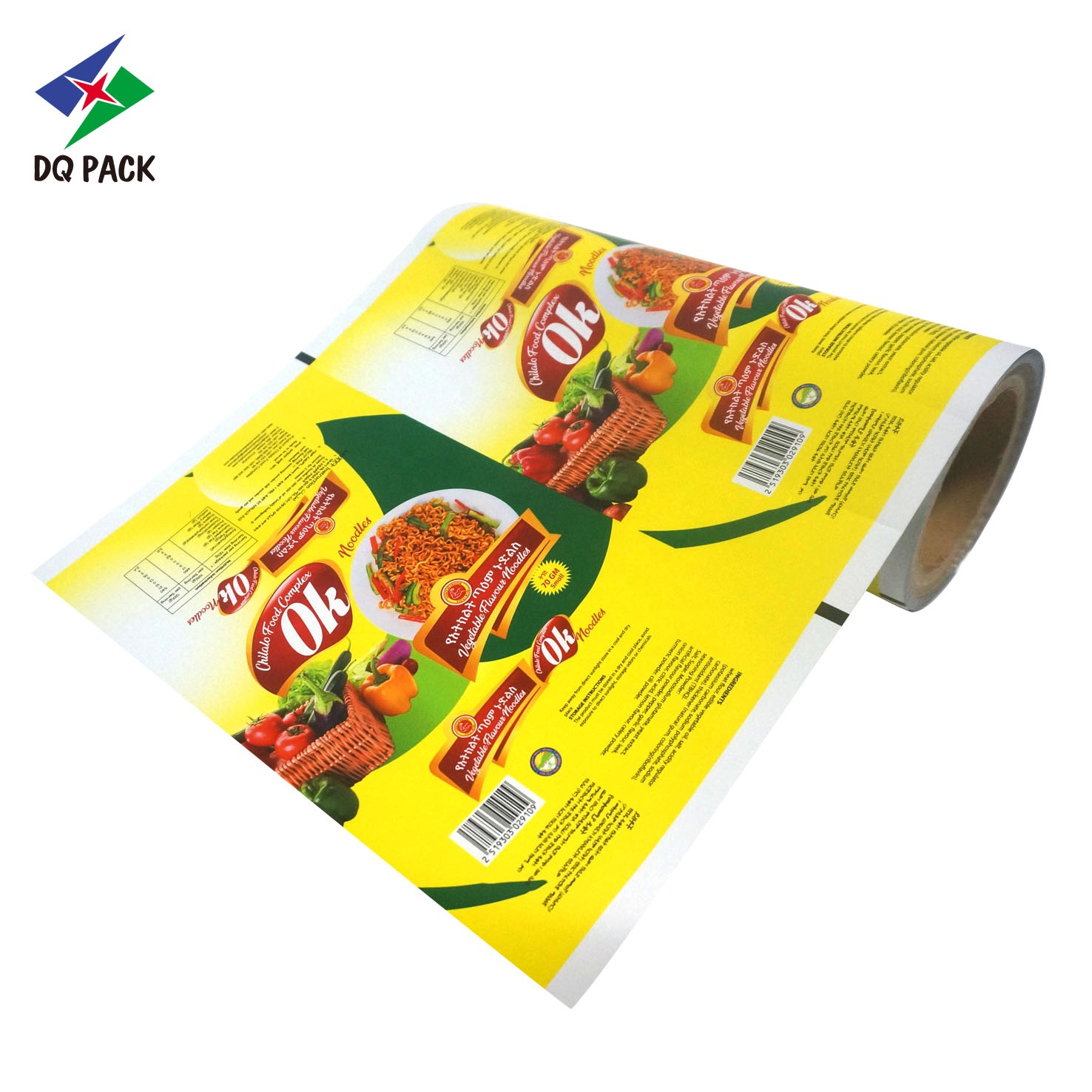 DQ PACK Matte BOPP Laminated Metalized Noodle Packaging Film