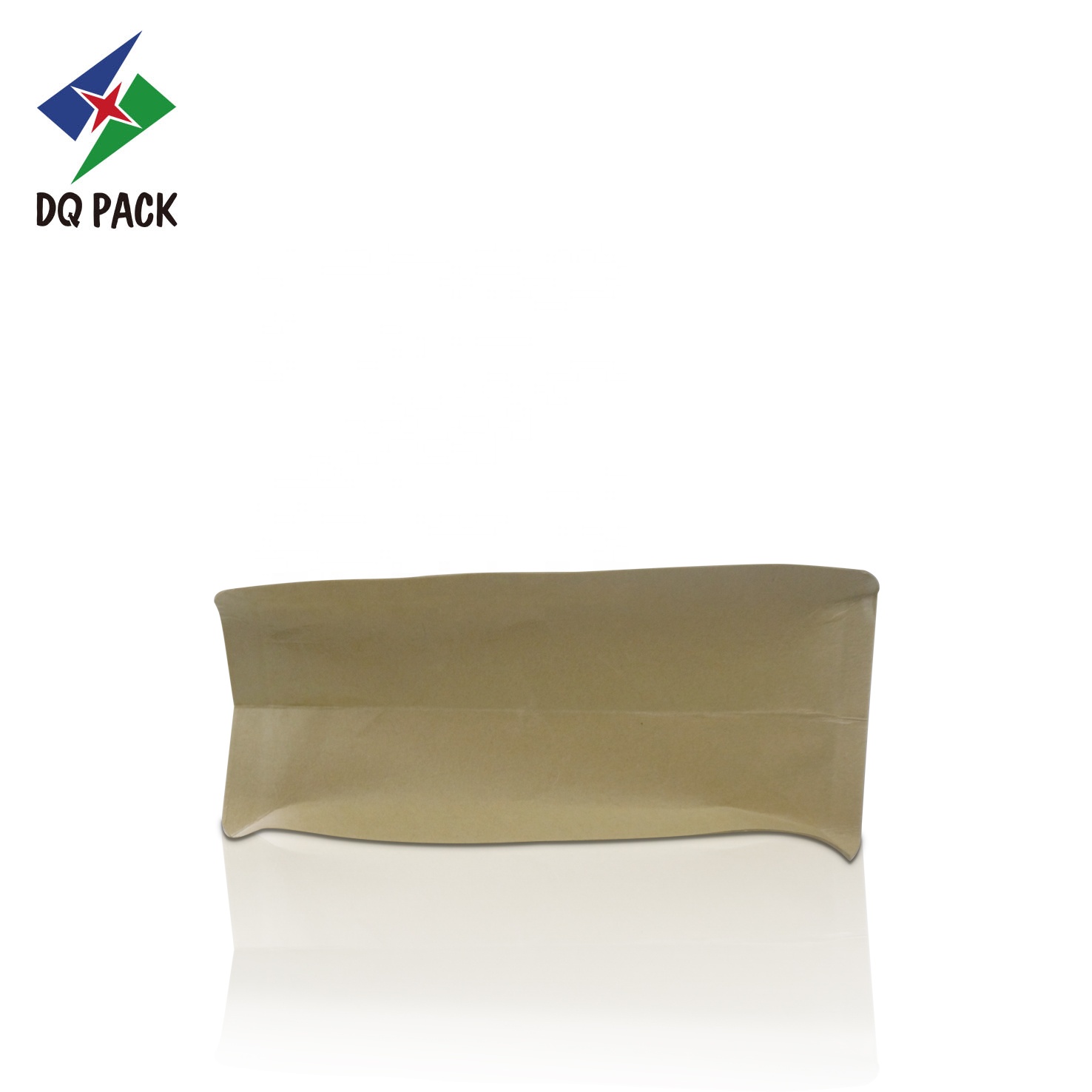 DQ PACK Custom Printed High Quality Kraft Paper Pouch Flat Bottom Bag With Windonw