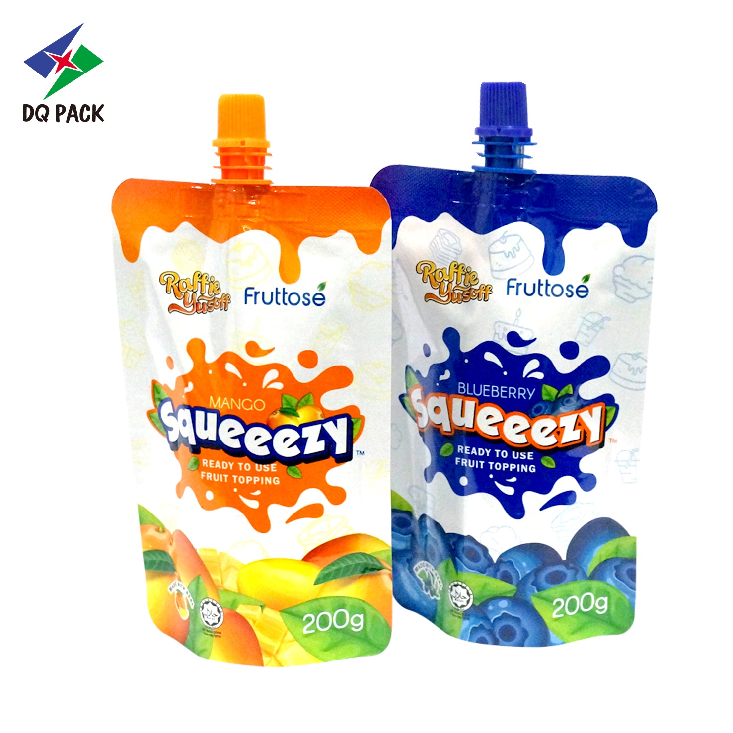 DQ PACK Wholesale Refill Plastic Bag Stand up spout pouches Doypack for fruit juice packaging supplier