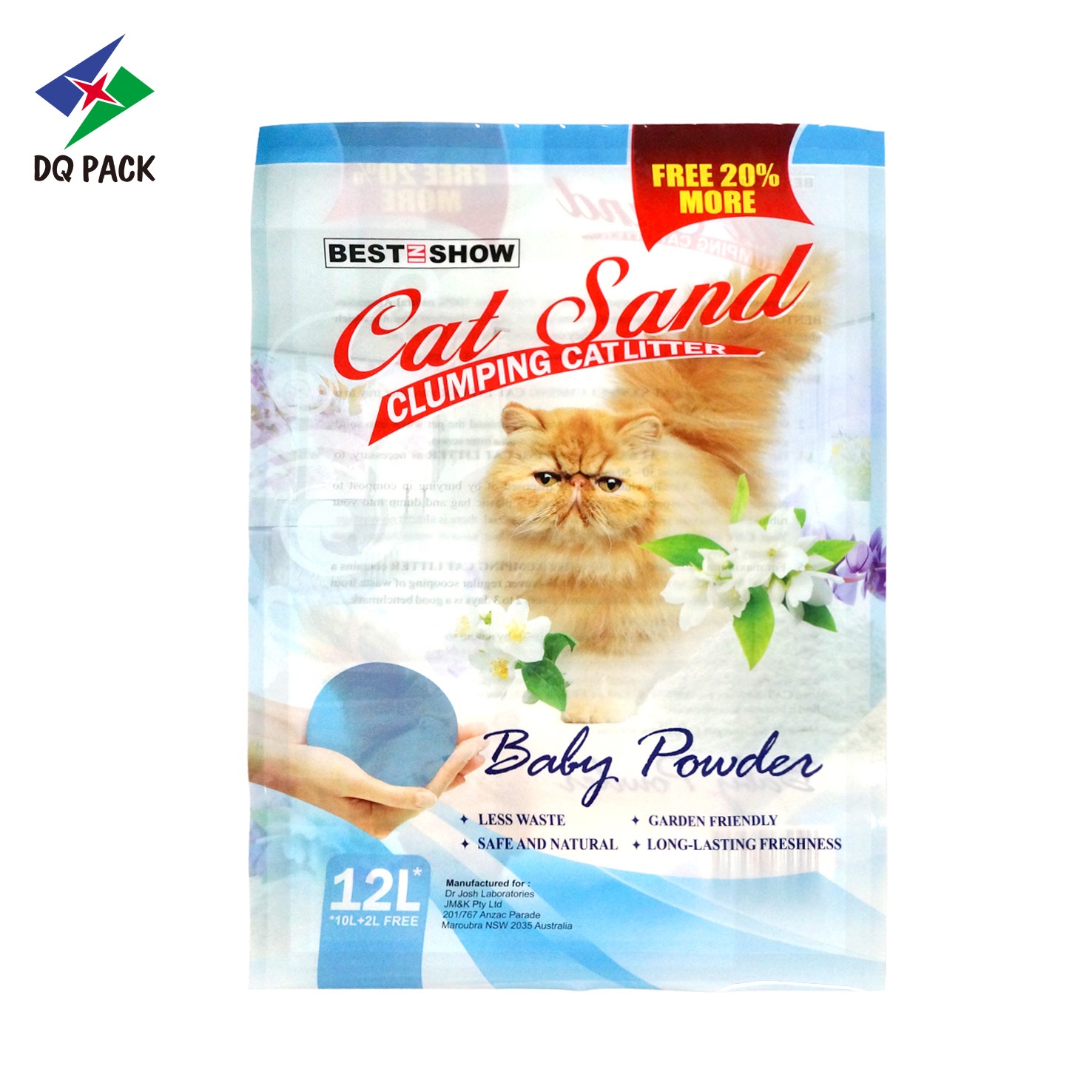 DQ PACK Professional Packaging Factory Disposable Plastic Doypack  Pet Food Packing Bag
