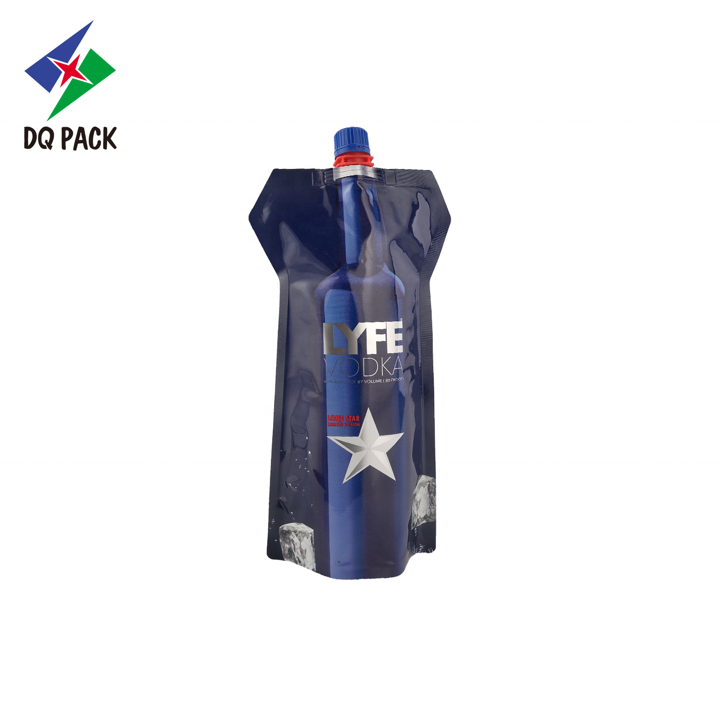 DQ PACK Custom Printed Eco Friendly Special Shape Stand Up Spout Bag Plastic Packaging Nozzle Bag