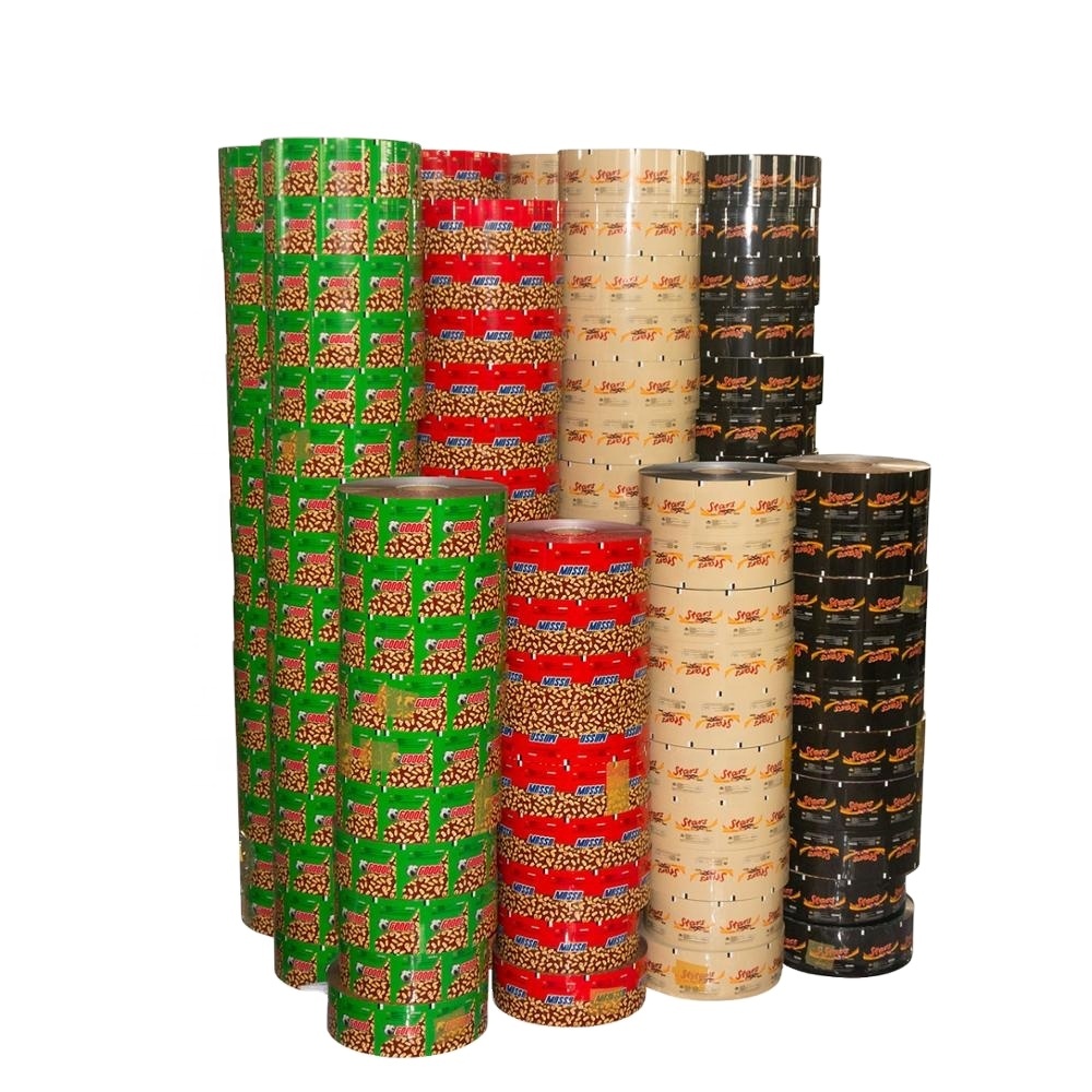 Roll film laminated material for snack food Customized Printing roll stock