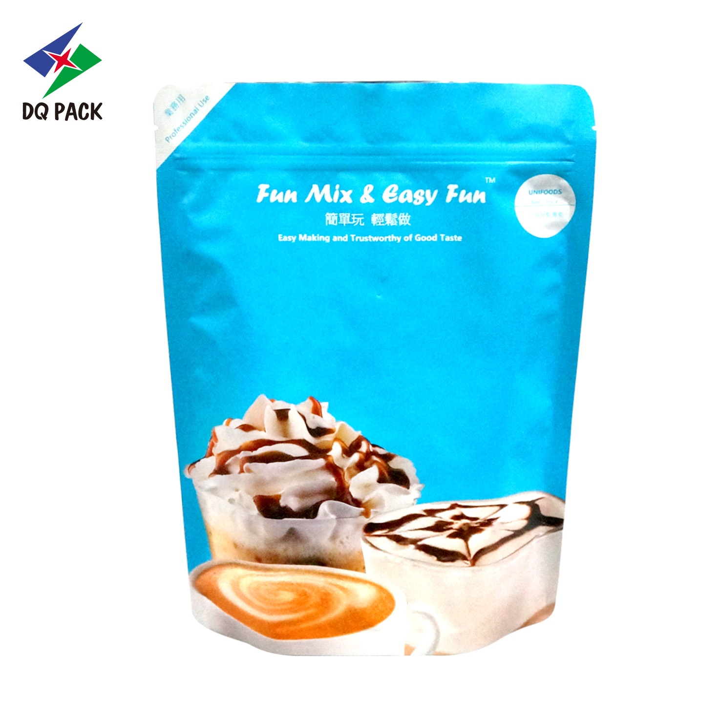 DQ PACK Custom Printed Foil Laminated Mylar Ziplock Bags Candy Cream  Bag