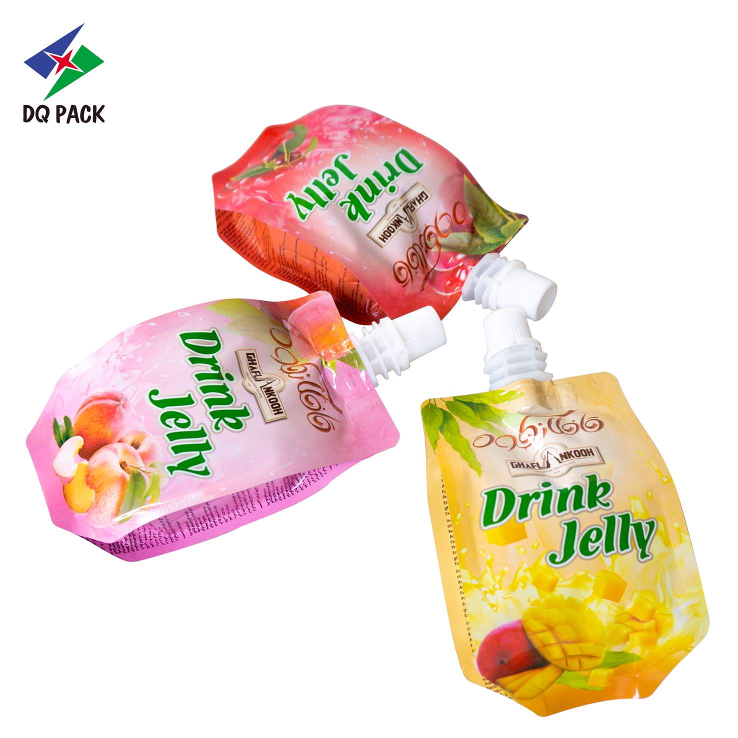 DQ PACK Refillable Food Spout shaped  Pouch Fruit Juice  Packaging Drink Packaging bag