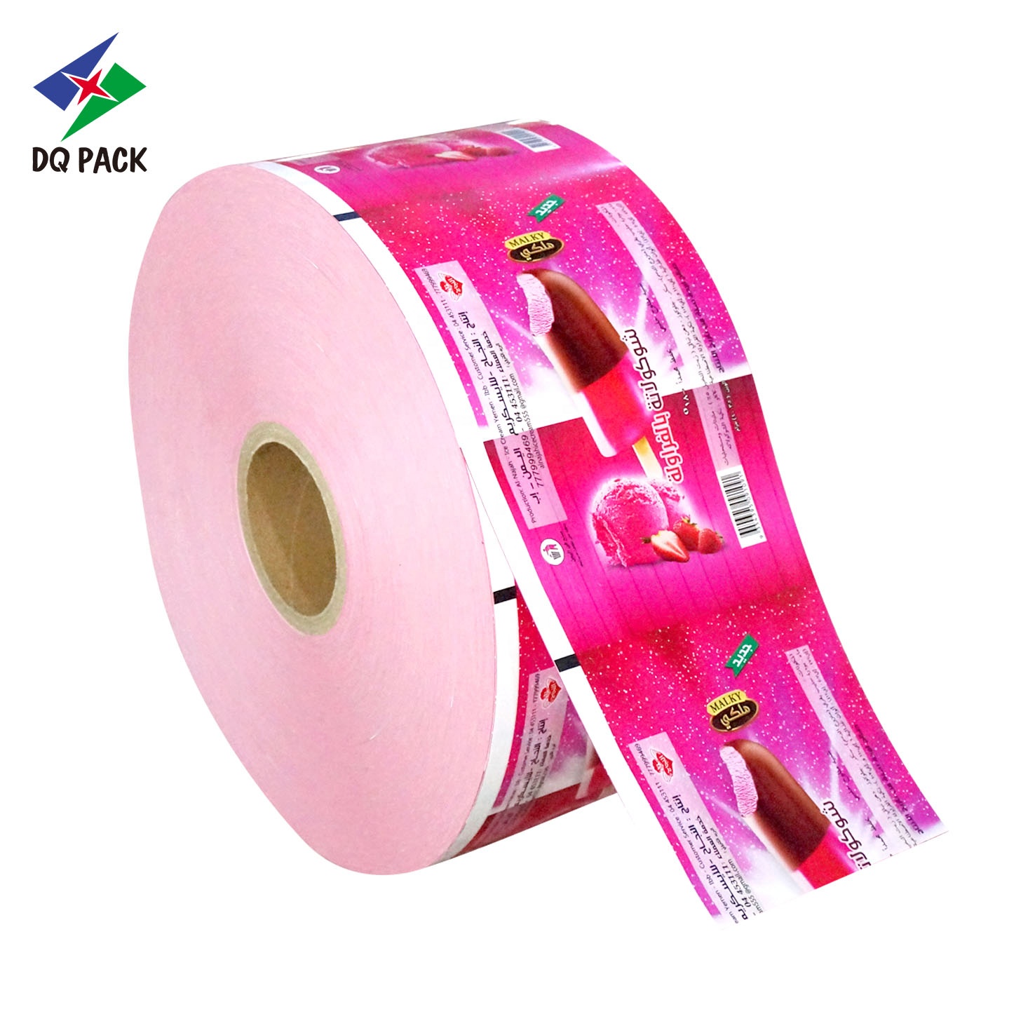 DQ PACK China Food OPP CPP Laminated Biscuit Potato Chips Bag Packaging Film Roll For Candy Packaging