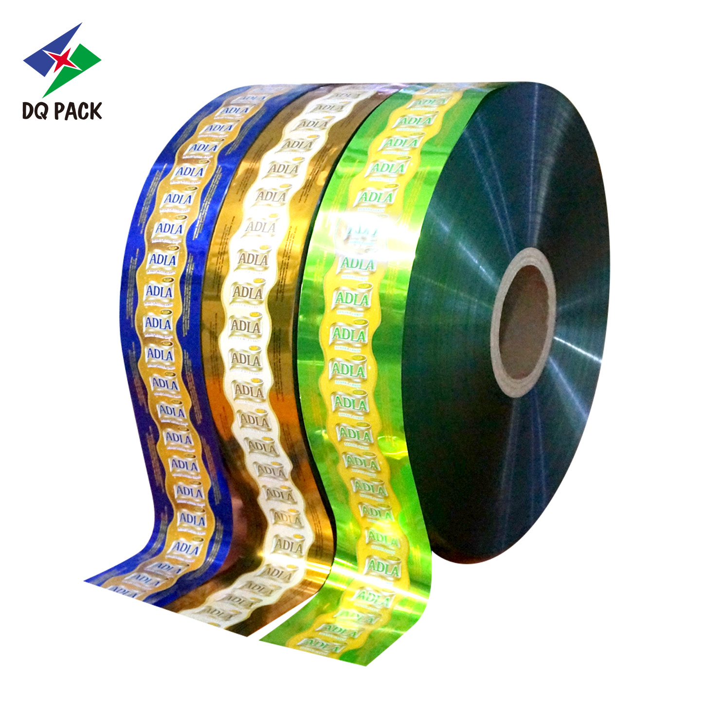 DQPACK custom Printed Roll Laminated Plastic Roll film PET Twisted Flim for Candy