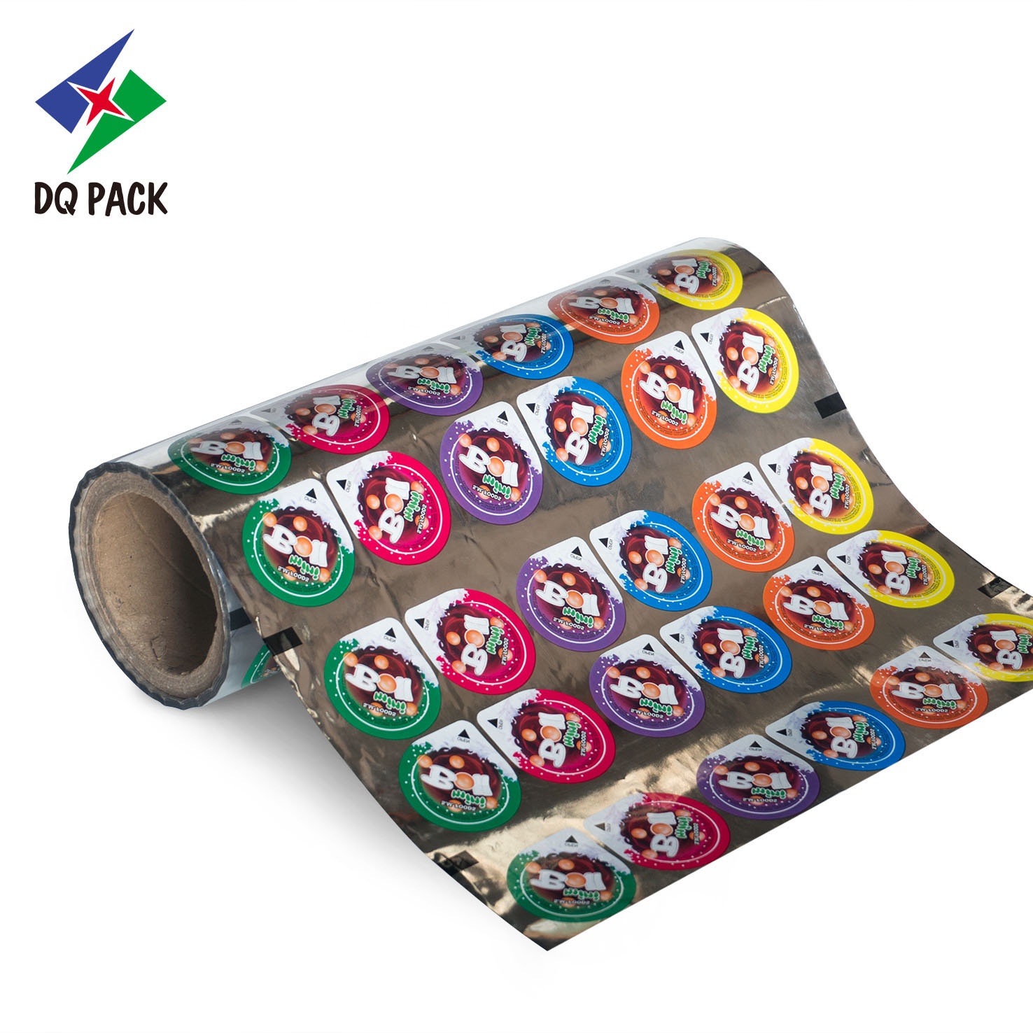 DQ PACK Custom Printed Food Grade Roll Film Cup Sealing Film for PP PS Cup Jelly Juice Butter packaging