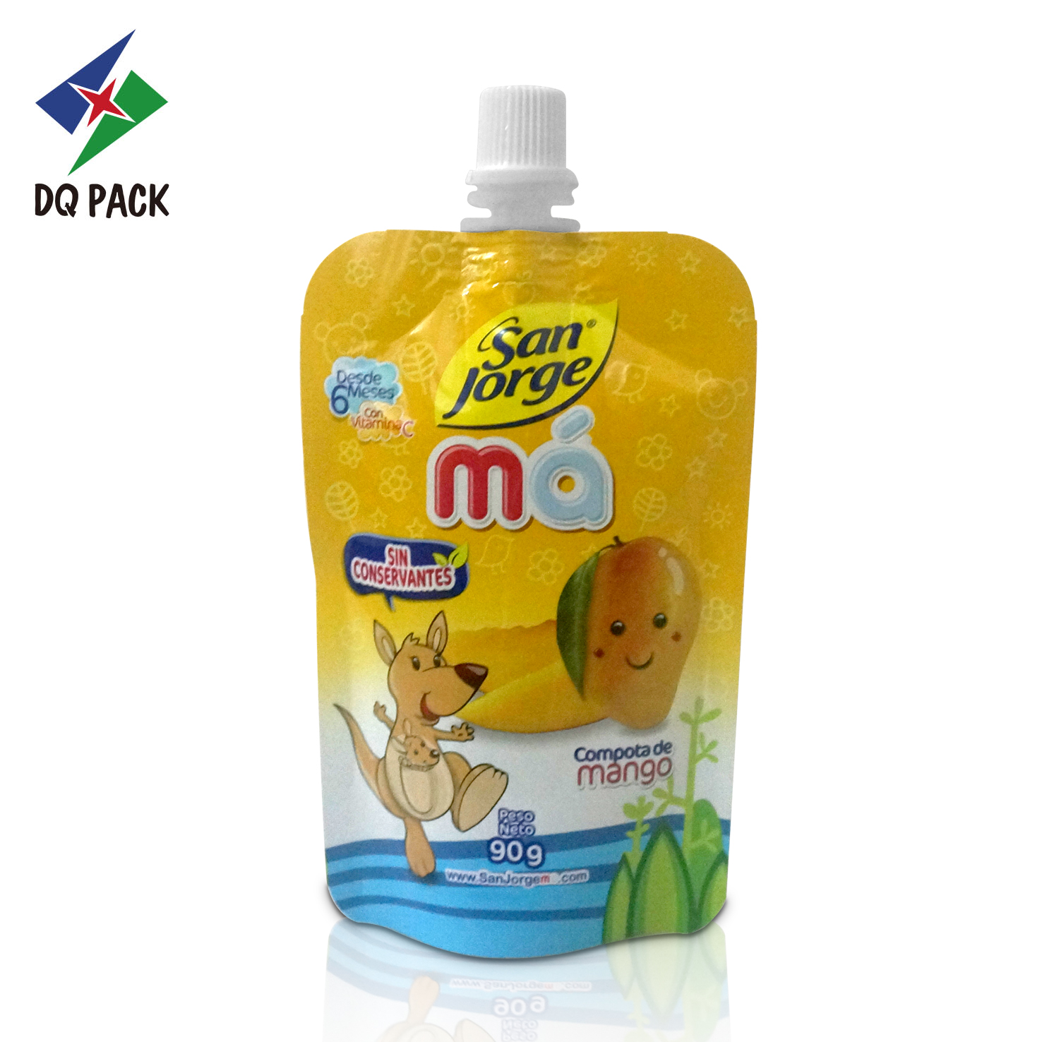 DQ PACK Juice Packaging Bag Gualapack Spout Pouch Stand Up Bag With Spout For Jelly Milk