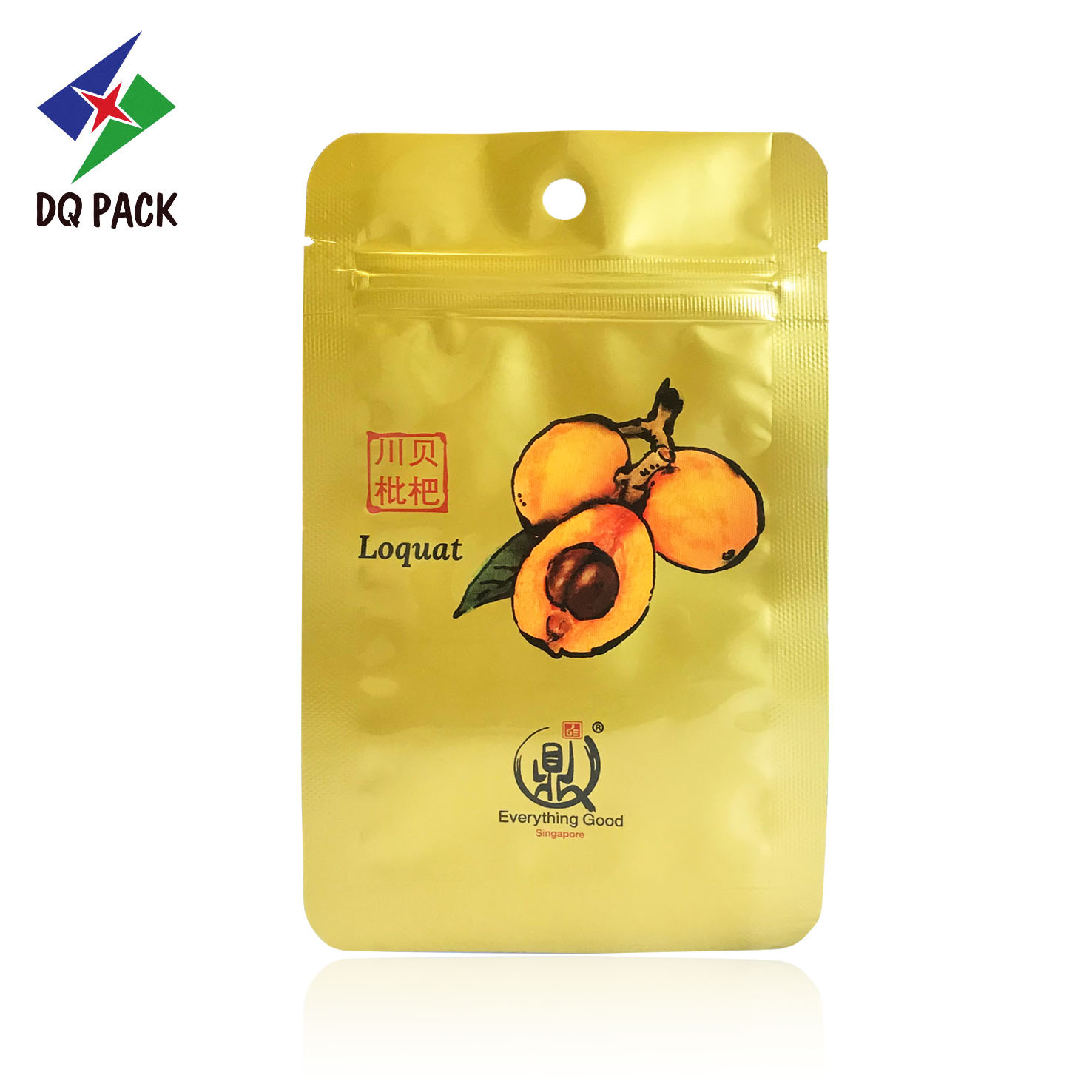 PET PE Barrier Plastic Customized Three Side Seal Packaging Pouch Bag for Pastille Food Snack Packing