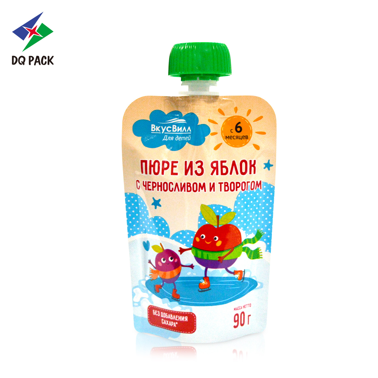 PE NY AL Plastic Printed Barrier Stand Up Pouch Spout Packaging Bag Doypack for Juice Drink Puree Automatic Packing
