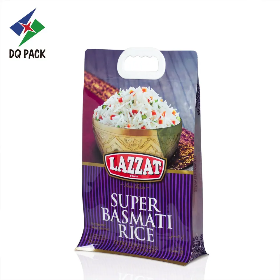 Factory Price Laminated Moisture Proof Rice Packaging Bags with Handle