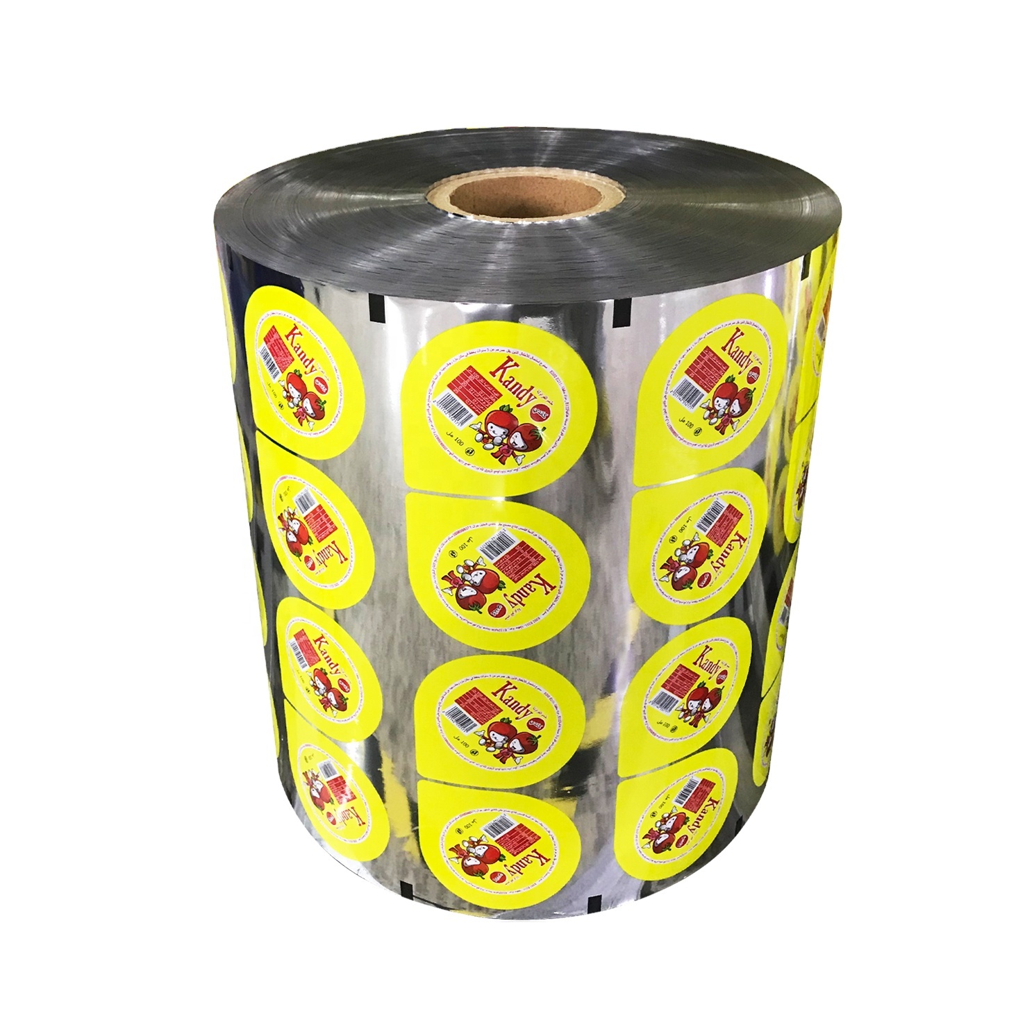PP PVC PS PET Peelable cup sealing film custom logo paper cup sealer film for cheese cup sealed