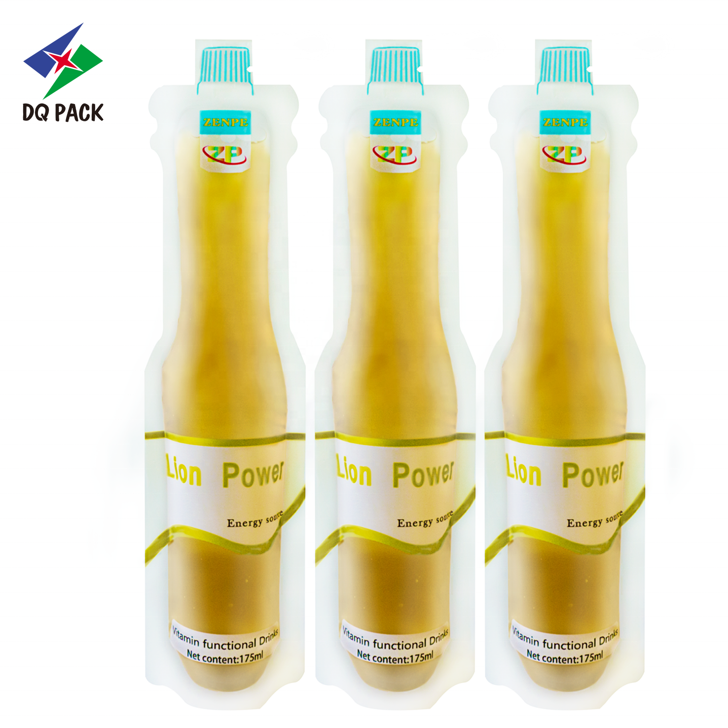 DQ PACK flexible packaging 200ml Bottle Shape Juice Pouch