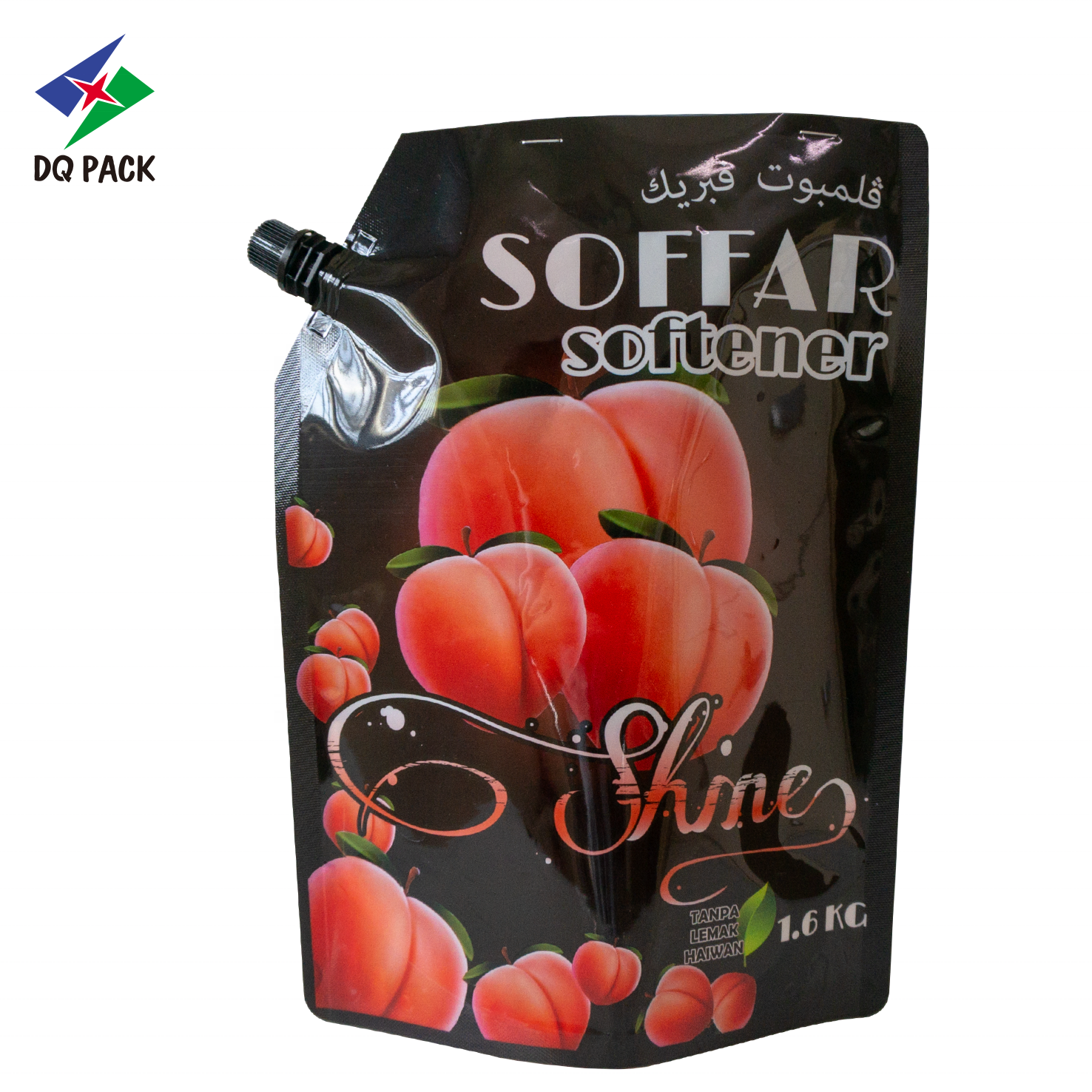 DQ PACK China Supplier Custom Plastic Stand Up spout Pouch with nozzle for liquid detergent bag
