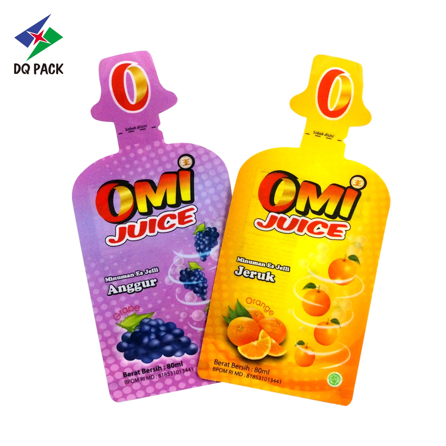 DQ PACK China cheap injected   pouch filling packing liquid water juice food