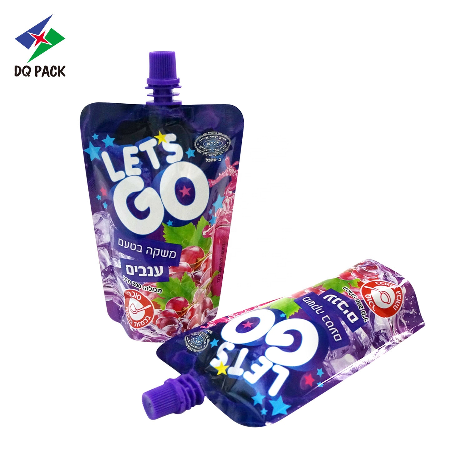 DQ PACK Popular Product  Customized Printed Food Pouch Plastic Spout Pouch bag For Fruit Juice Packaging