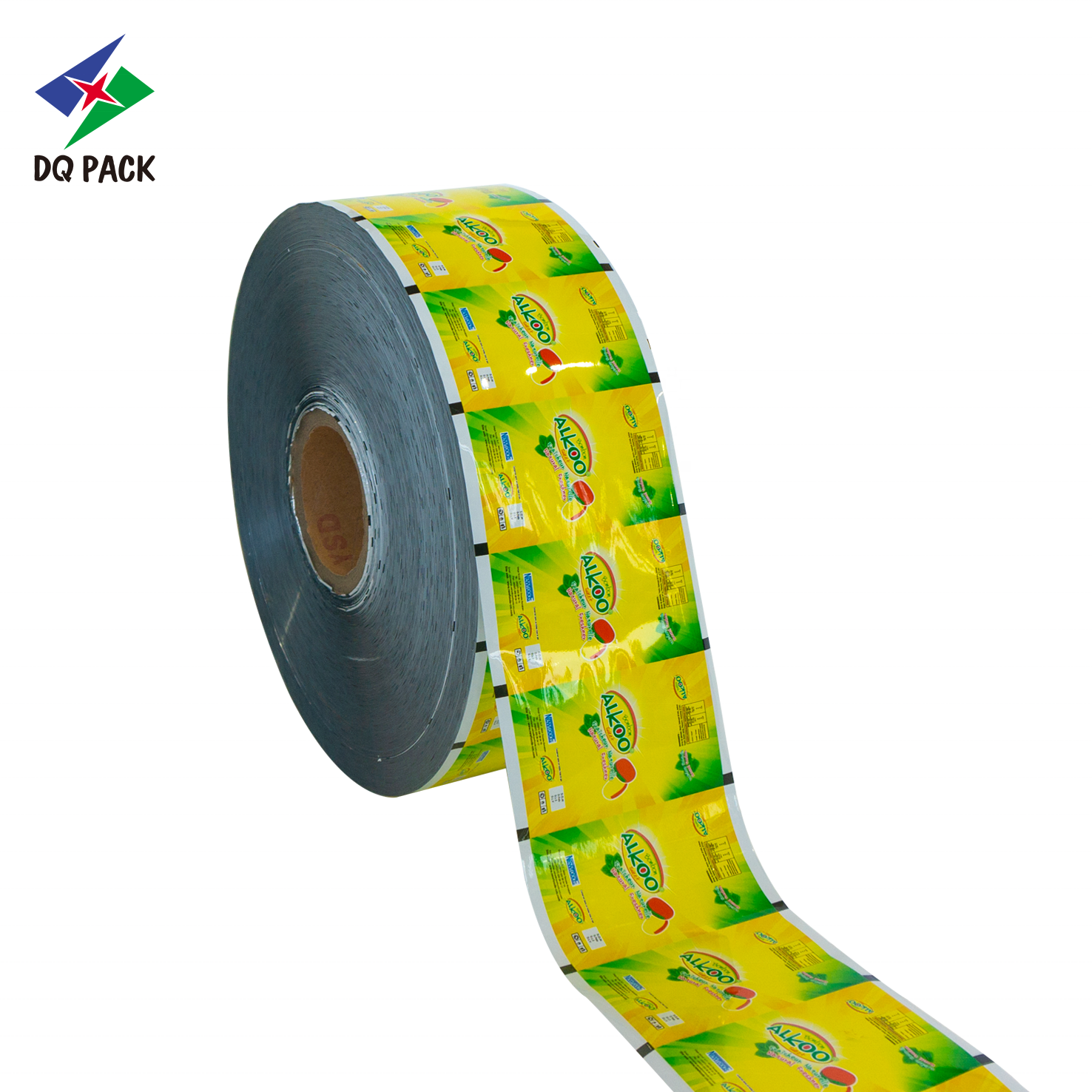 DQ PACK China Supplier Snack Biscuit Candy Nut Potato Chips Roll Stock Film Aluminum Foil Food Packaging Roll Film