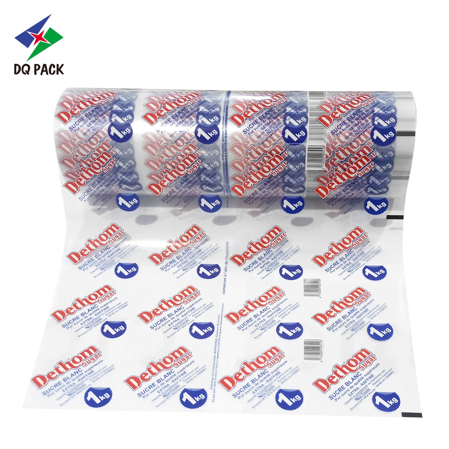 DQ PACK Hot Sale Custom Printing Plastic BOPP Tape food sugar candy snack Packaging