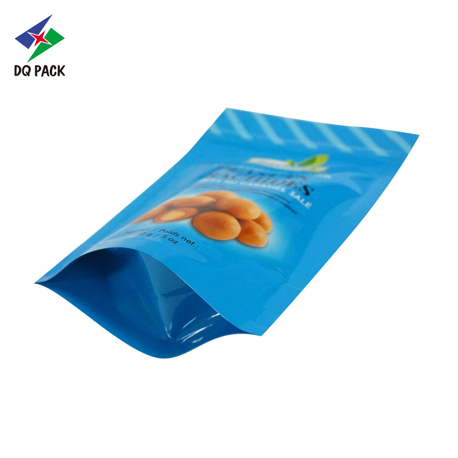 DQ PACK OEM Design Stand Up Pouch Nuts Packaging Bag Snacks Zipper Bag